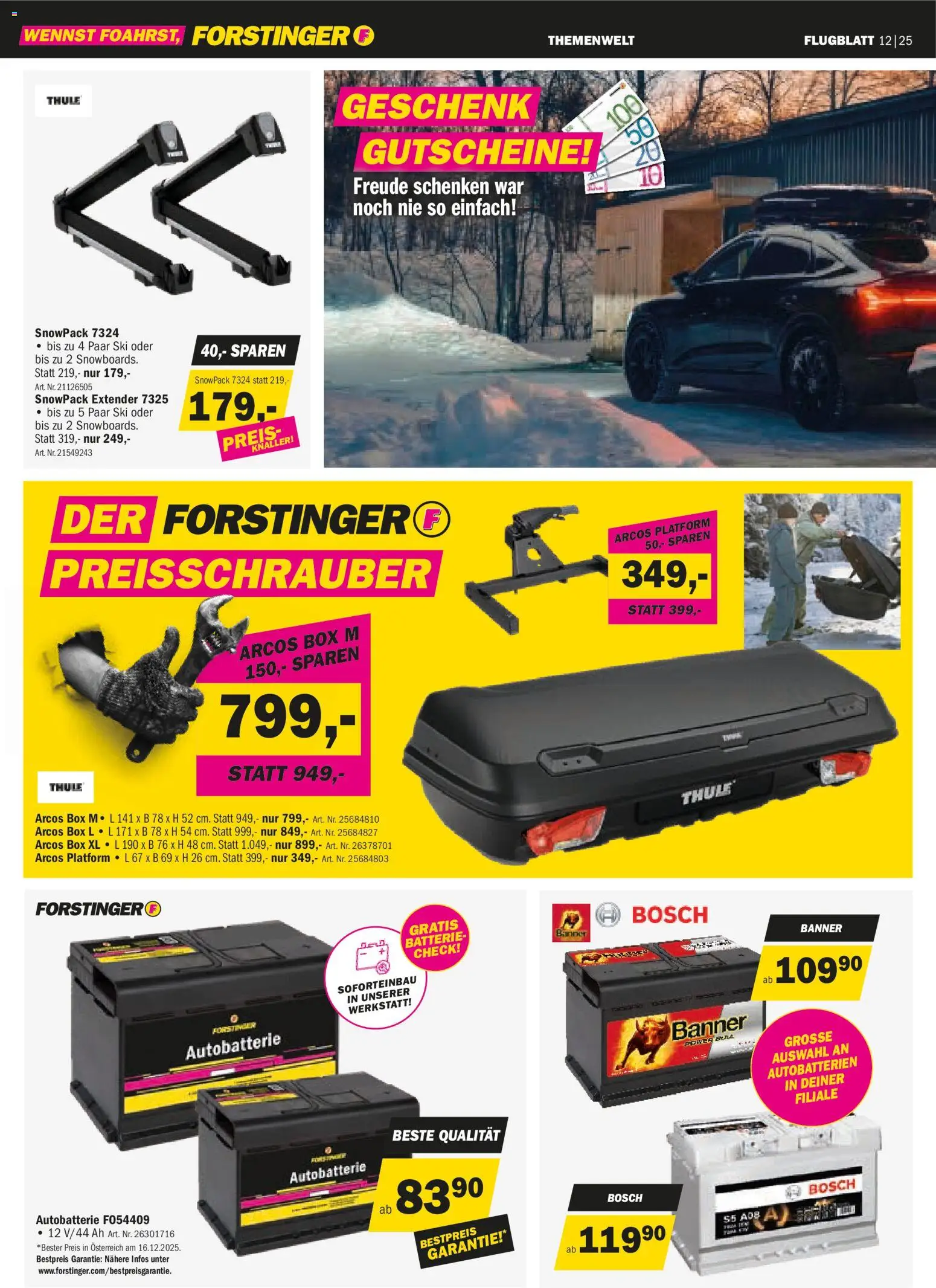 Forstinger Flugblatt gültig ab 17.12.2025 | Seite: 2 | Produkte: Box, Batterie