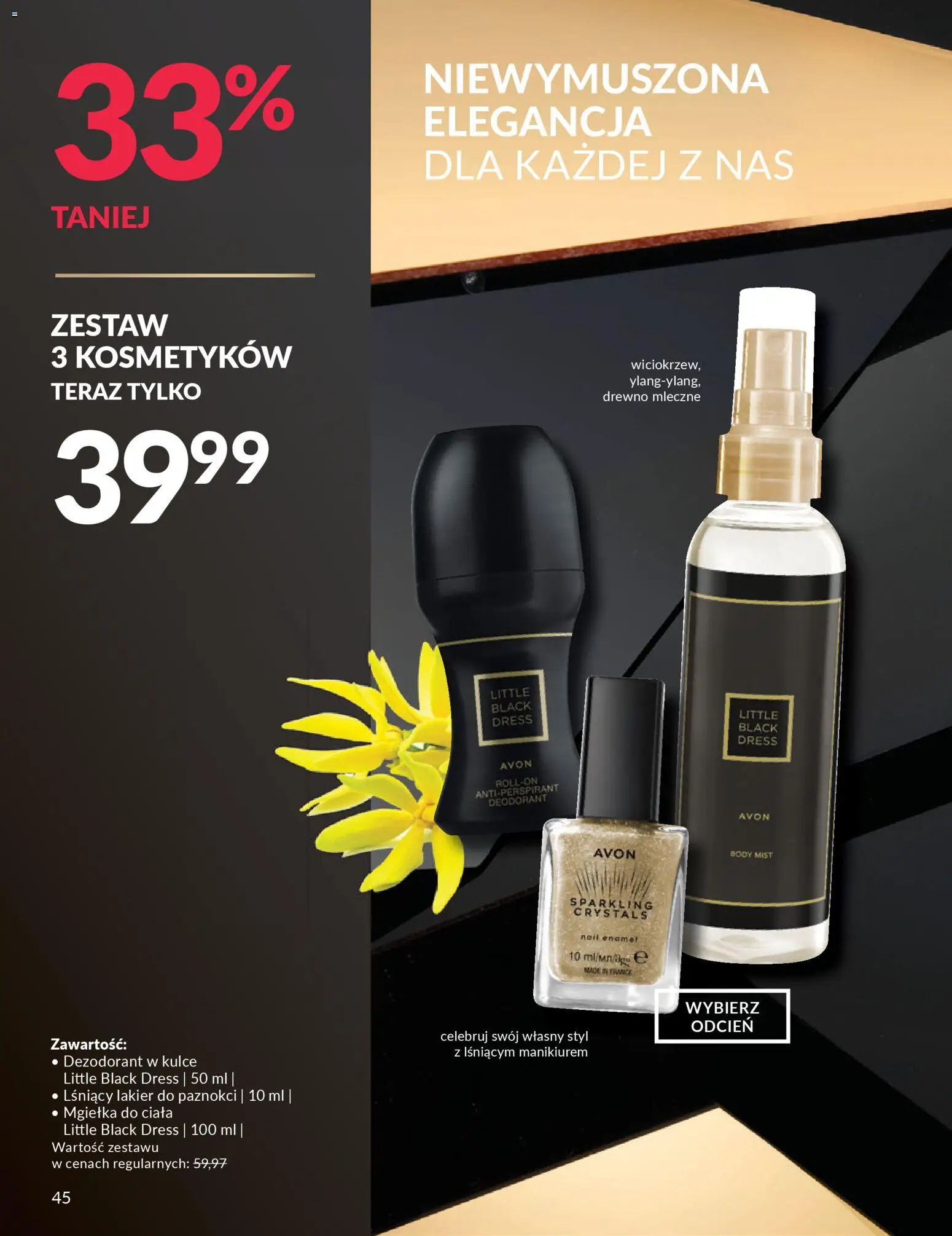 Avon Black Friday od 13.11.2025 | Strona: 45 | Produkty: Lakier do paznokci, Body, Dezodorant