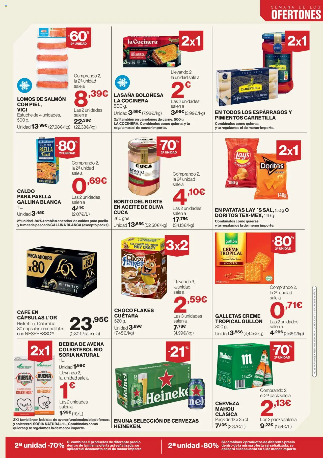 El Corte Inglés ofertas │ válido desde el 09.10.2025 | Página: 3 | Productos: Cerveza, Νερό καρύδας, Galletas, Canelones