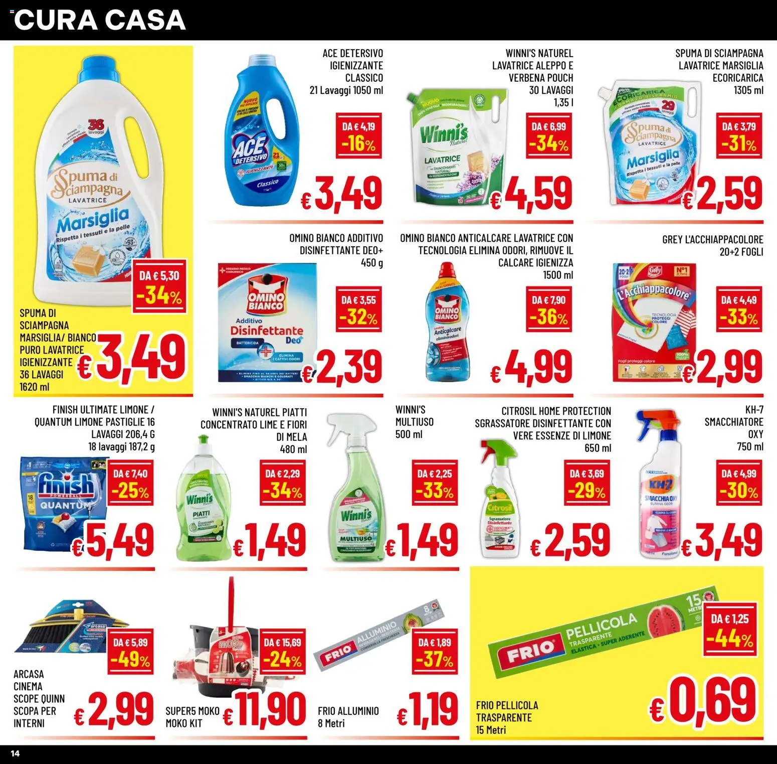 Volantino A&O del 26.11.2025 | Pagina: 14 | Prodotti: Limone, Lime, Lavatrice, Pellicola