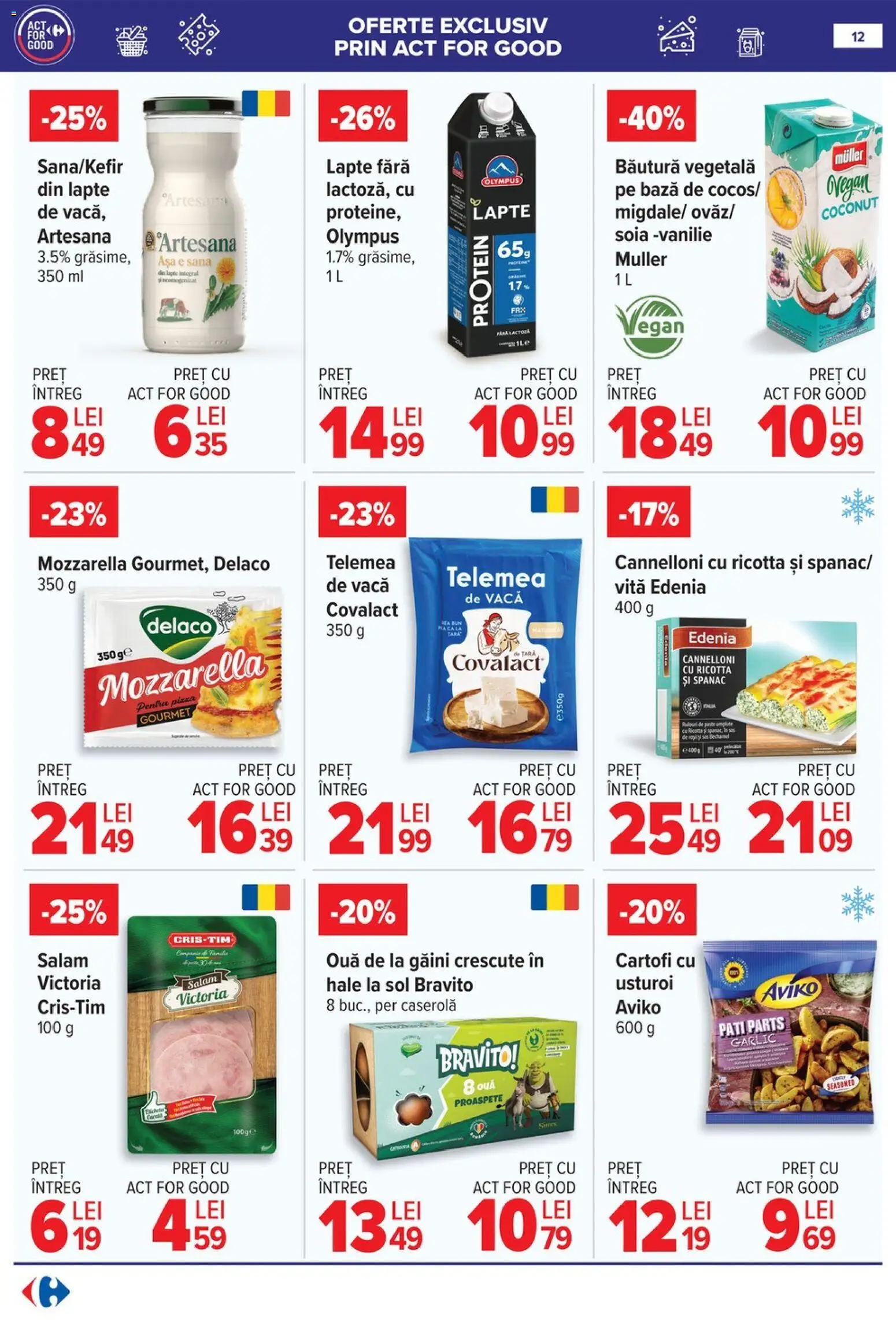 Noul catalog Carrefour – valabil de la 25.02.2026 | Pagină: 13 | Produse: Light Kedi Konservesi, Ouă, Pizza, Usturoi