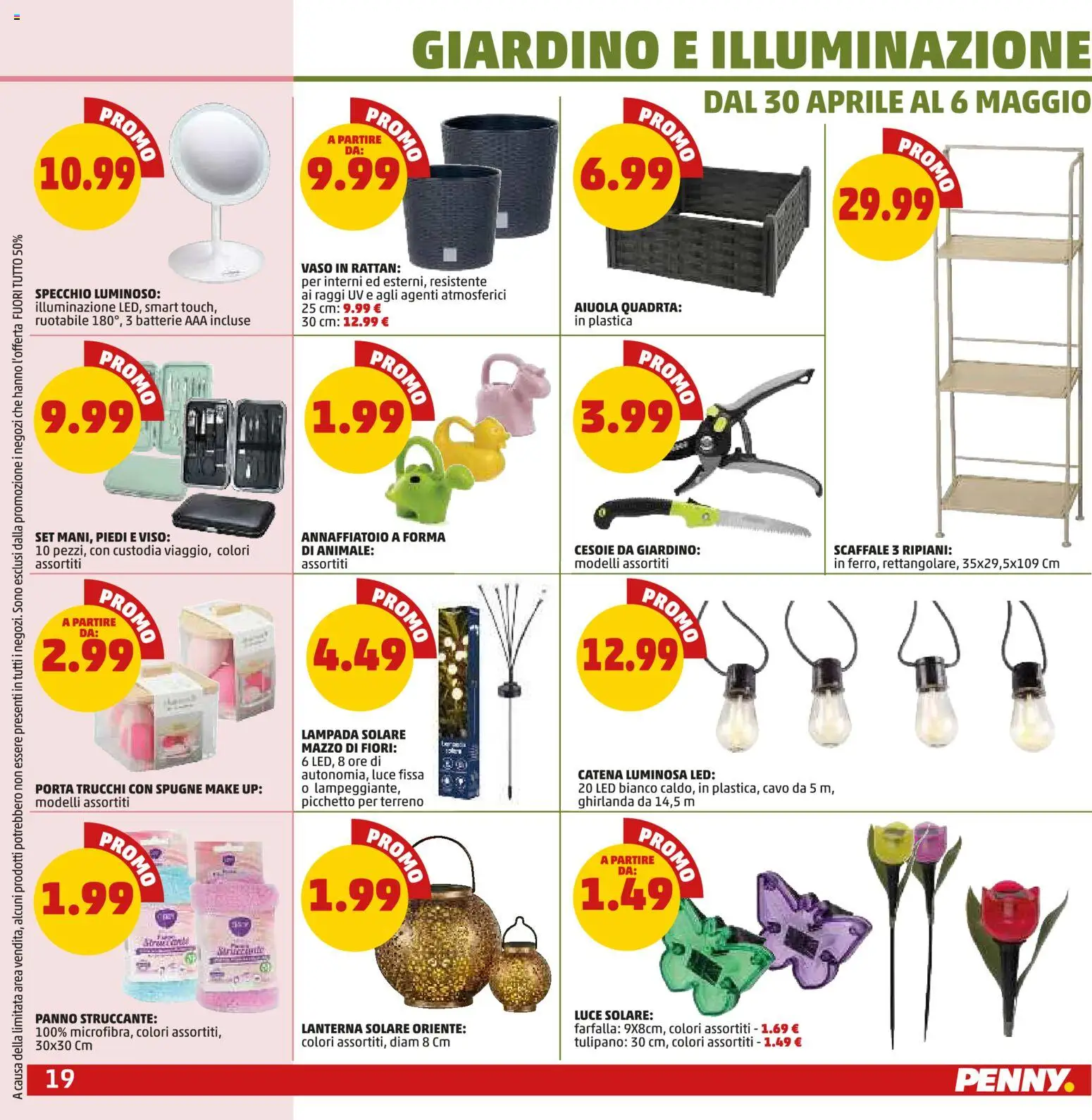Volantino PENNY del 23.04.2026 | Pagina: 19 | Prodotti: Cavo, Scaffale, Specchio, Lampada