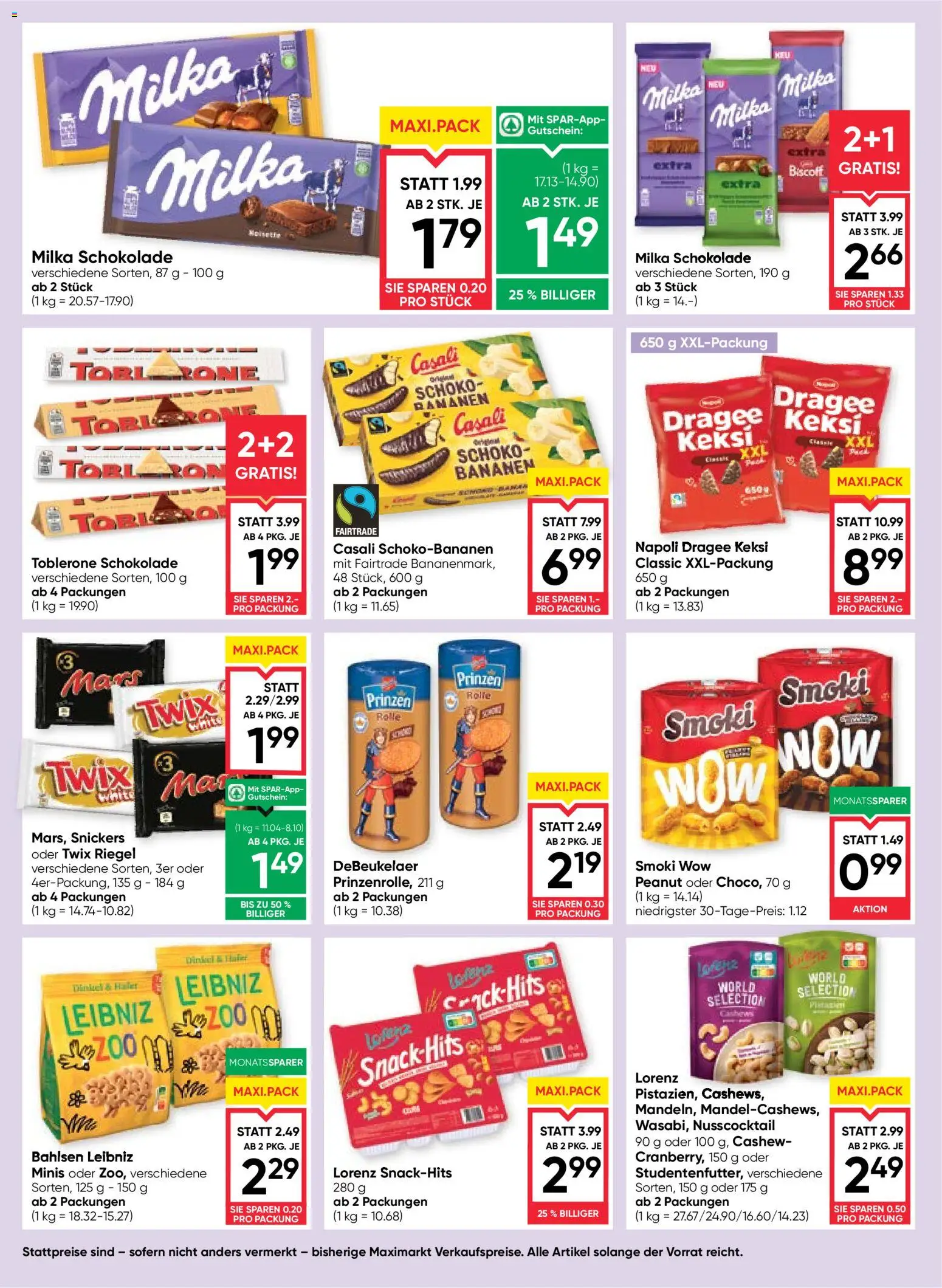 Maximarkt Flugblatt gültig ab 30.10.2025 | Seite: 12 | Produkte: Schokolade, Bananen