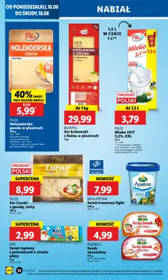 Lidl Gazetka od 16.06.2025 | Strona: 36 | Produkty: Serek Twój Smak, Serek, Bekon, Ser