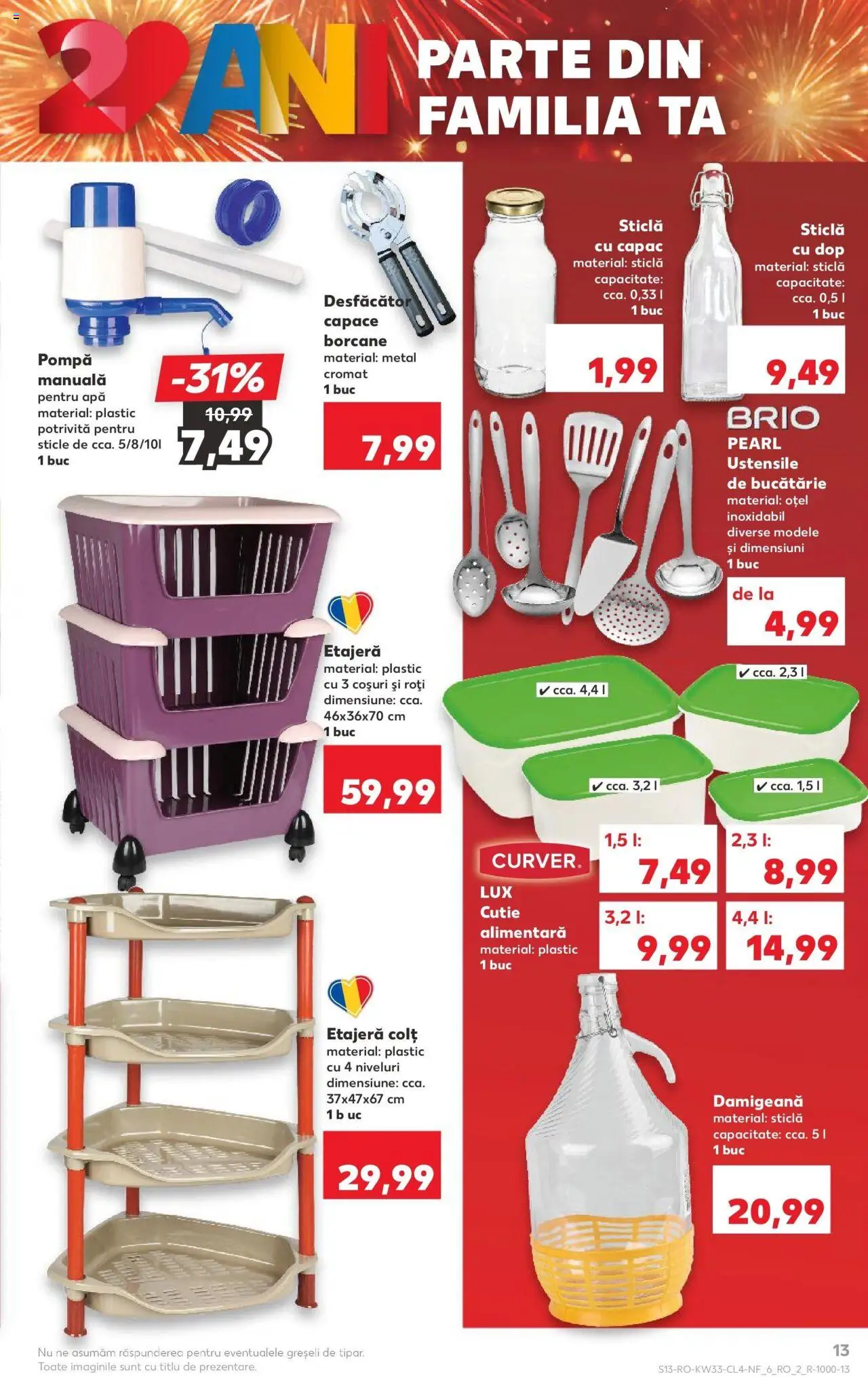 Catalog Kaufland - Deva – valabil de la 13.08.2025 | Pagină: 13 | Produse: Bucătărie, Cutie, Etajeră, Apă