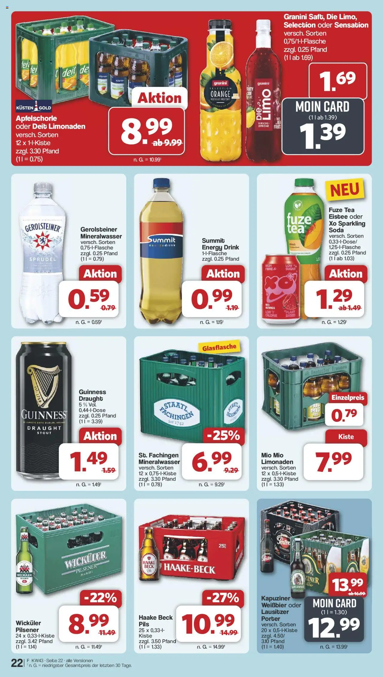 Famila Nordwest Prospekt 	 – gültig ab 20.10.2025 | Seite: 25 | Produkte: Fuze tea, Pils, Mineralwasser, Gerolsteiner