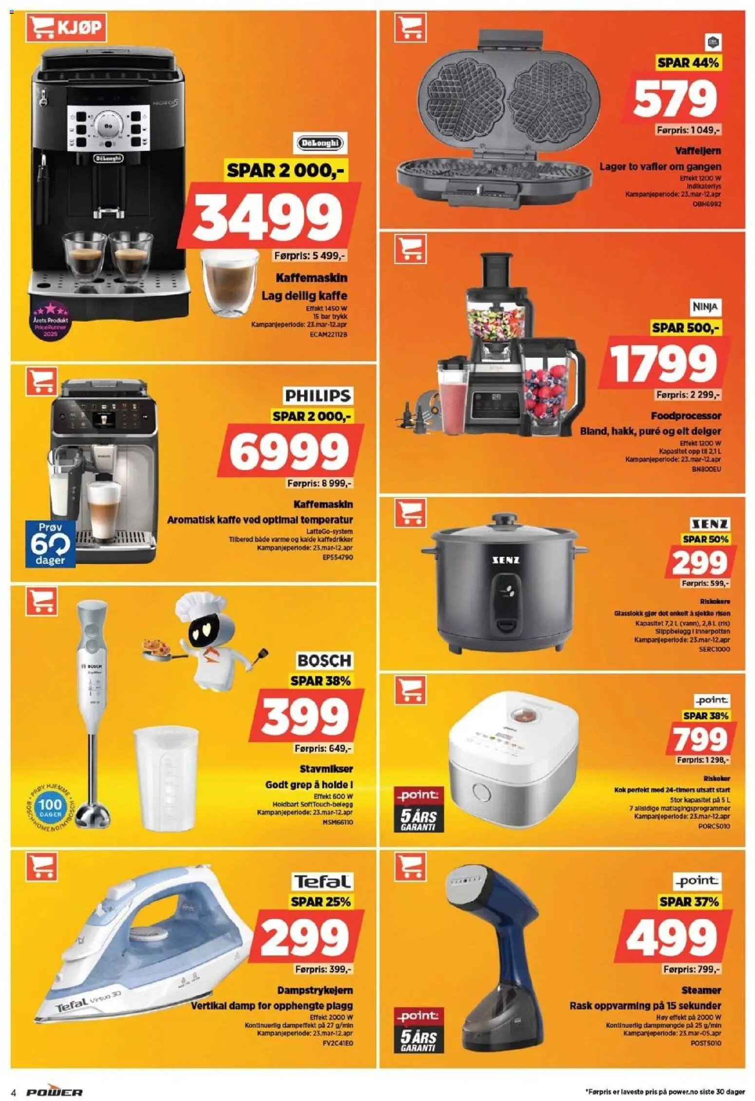 {H1} | Side: 4 | Produkter: Stavmikser, Kaffe, Ris, Kaffemaskin