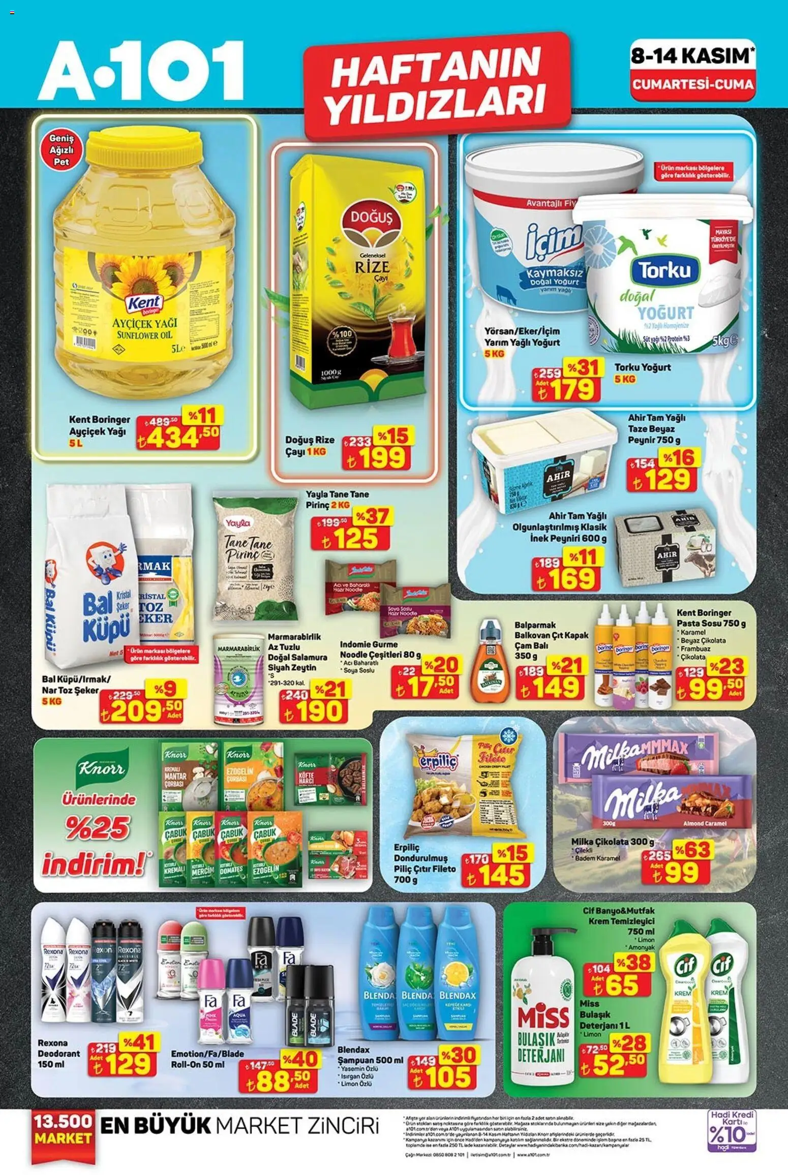 A101 Katalog - 08.11.2025 tarihinden itibaren geçerlidir | Sayfa: 1 | Ürünler: Deodorant, Şeker, Badem, Zeytin