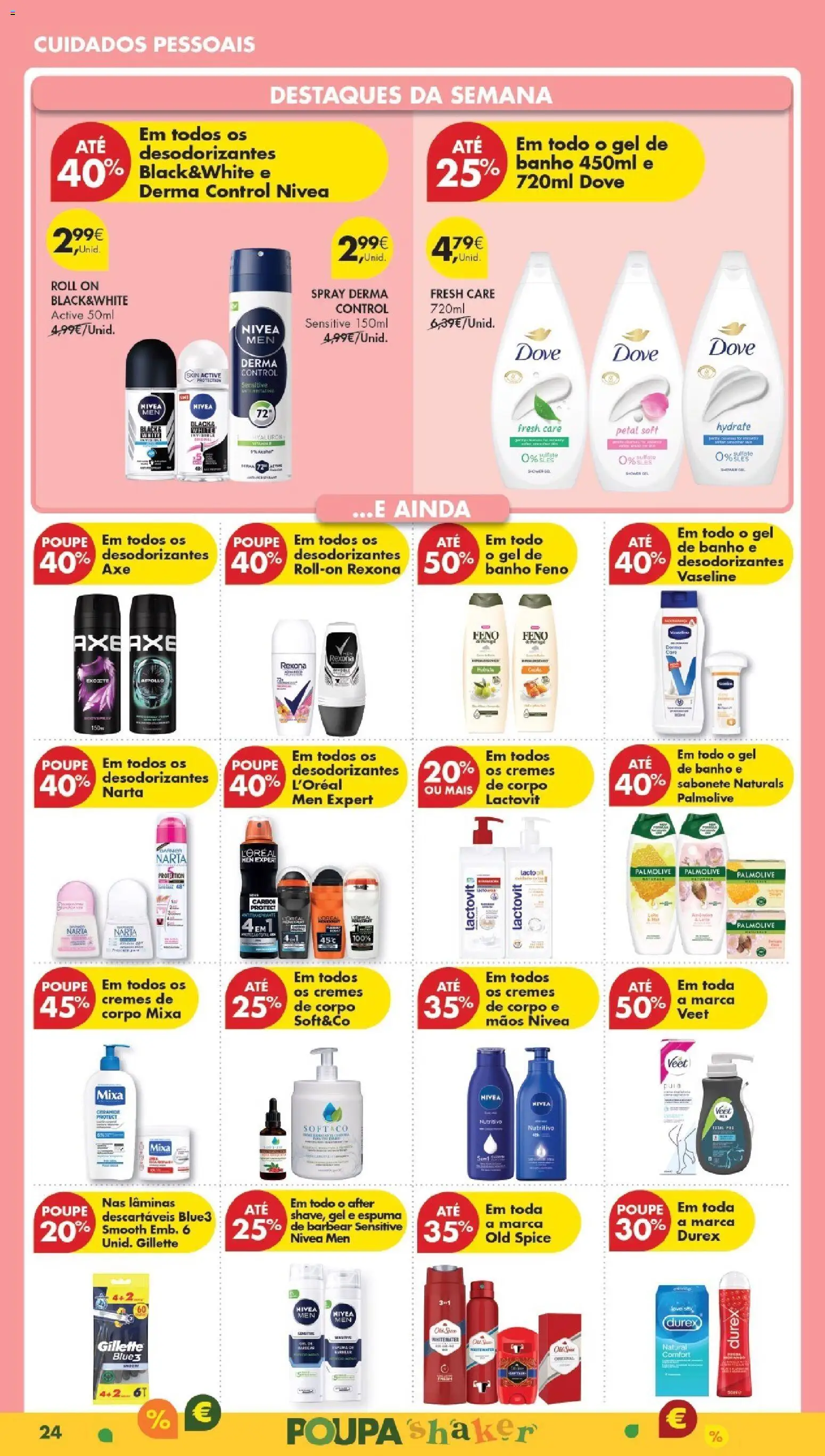 Pingo Doce Poupe Esta Semana Madeira │ válido de 17.02.2026 | Página: 24 | Produtos: Espuma de barbear, Gel de banho, Sabonete, Banho