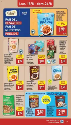 Aldi folleto Península │ válido desde el 18.08.2025 | Página: 15 | Productos: Chocolate, Arroz, Frutos secos, Copos