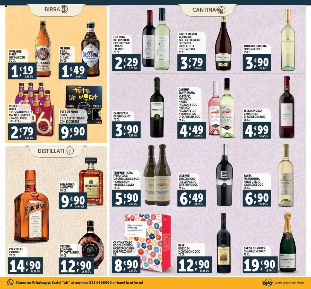 Volantino Decò del 12.09.2025 | Pagina: 17 | Prodotti: Birra, Sale, Champagne, Liquore