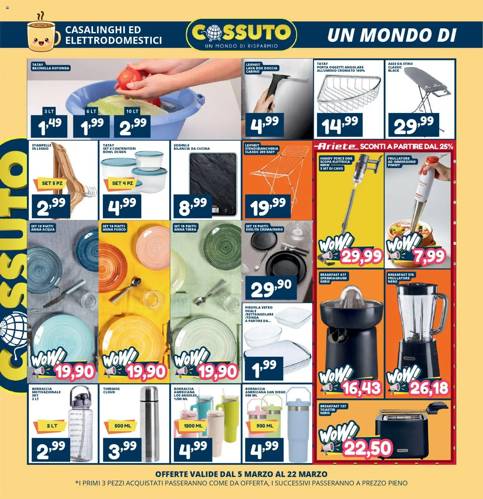 Volantino Cossuto del 05.03.2026 | Pagina: 6 | Prodotti: Scopa elettrica, Frullatore, Scopa, Cavo