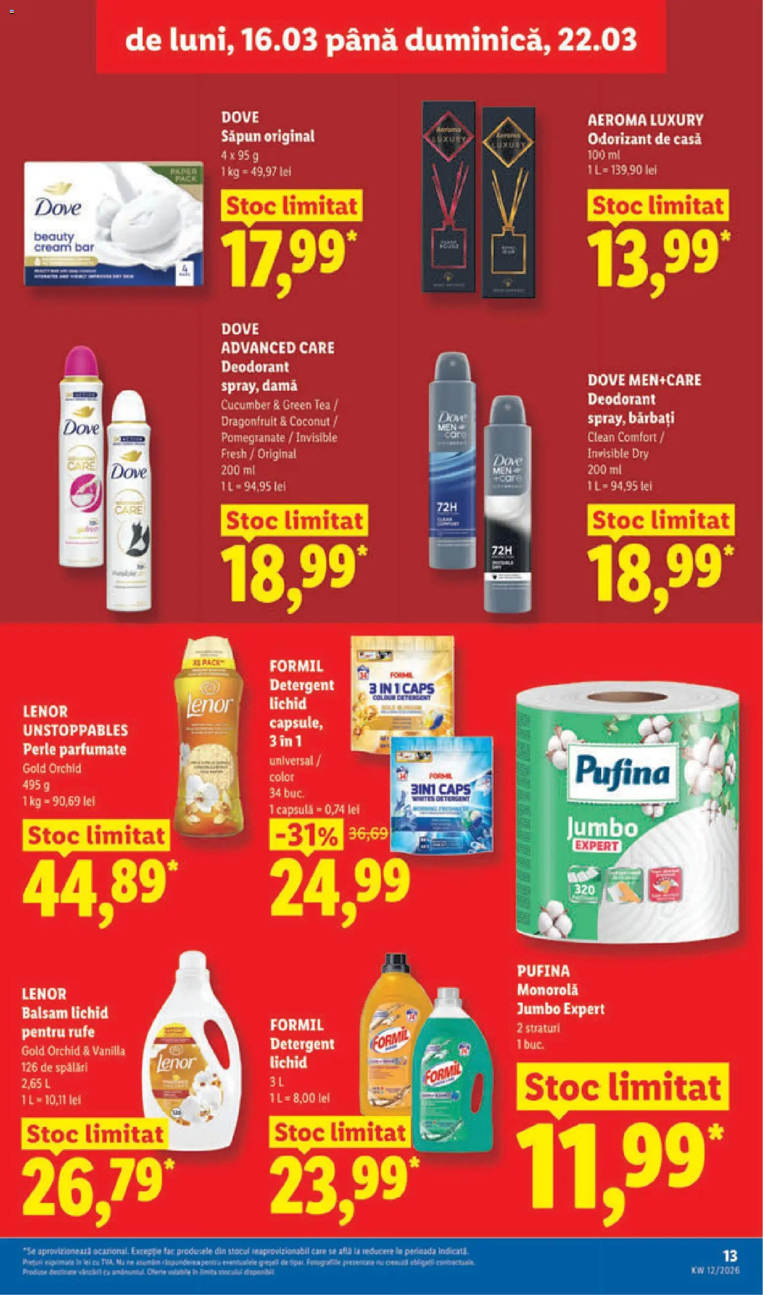 Noul catalog Lidl – valabil de la 16.03.2026 | Pagină: 13 | Produse: Pomelo, Akrilik boya, Balsam, Săpun