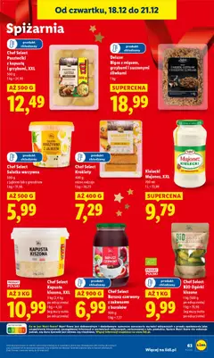 Pogląd oferty "Chef Select Sałatka warzywna, Sałatka warzywna z jajkiem lub z groszkiem, 500 g" - ważna od 18.12.2025 | Strona: 65