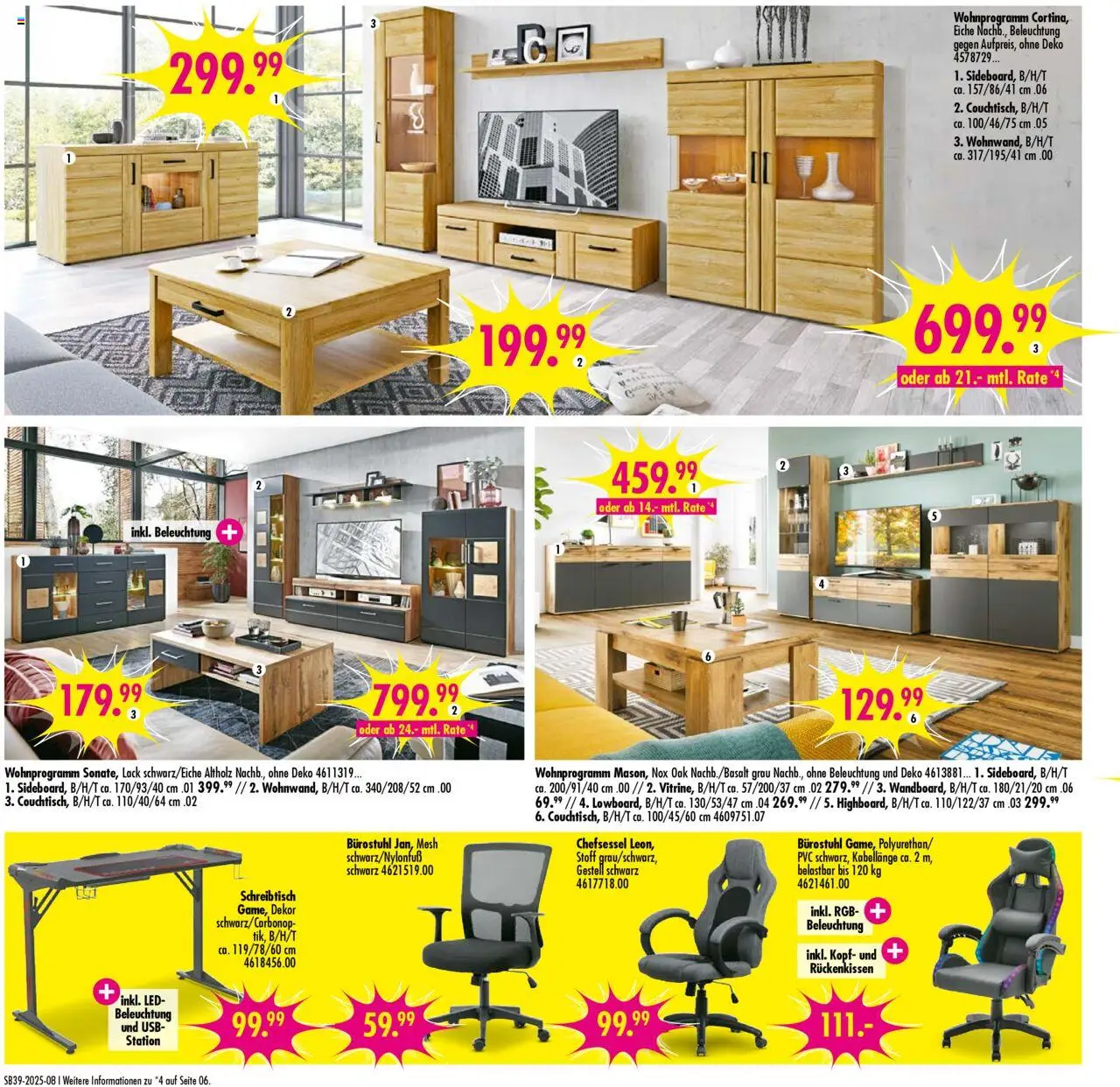 SB Möbel Boss Prospekt 	 – gültig ab 20.09.2025 | Seite: 8 | Produkte: USB, Chefsessel