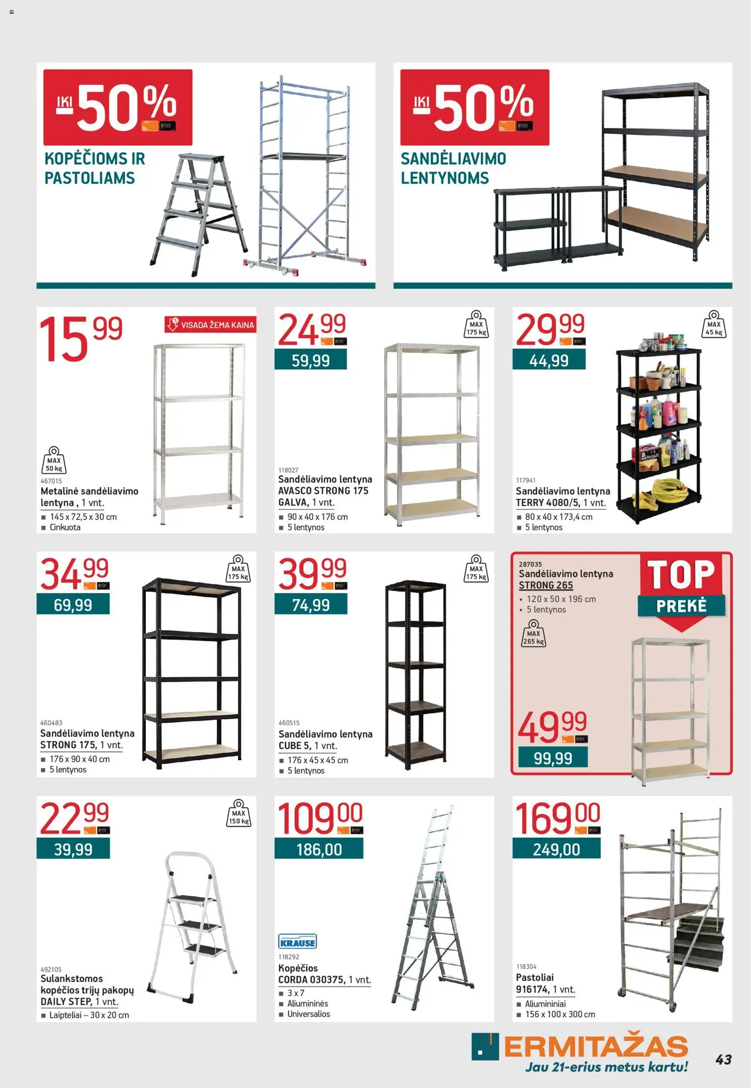 ERMITAŽAS akcijos nuo 01.12.2025 | Puslapis: 43 | Prekių: Lentyna