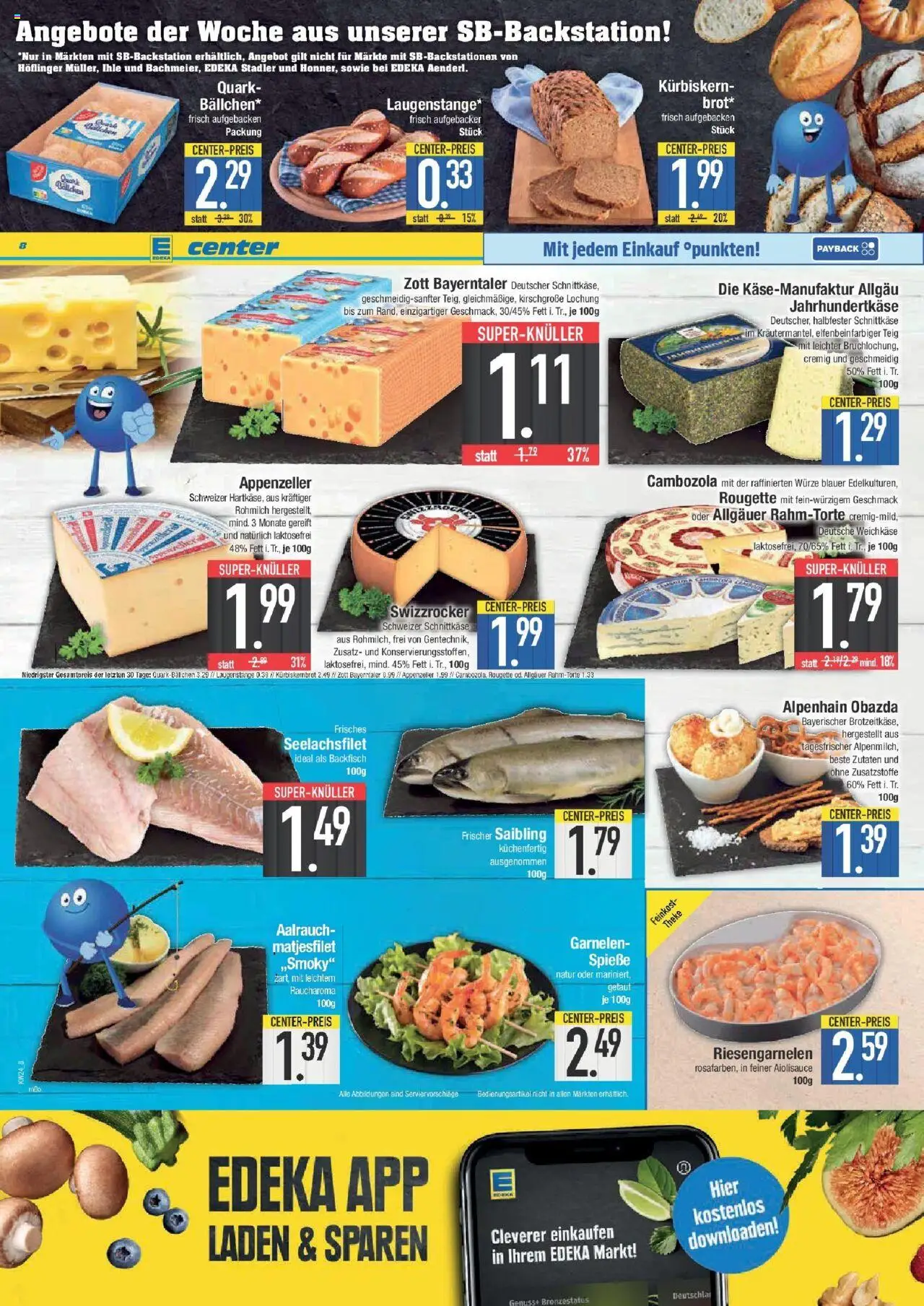 Edeka prospekt Hunderdorf	 - gültig ab dem 08.06.2025 | Seite: 8 | Produkte: Quark, Theke, Spieße, Garnelen