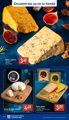 Vista previa Aldi folleto Península válido desde el 30.10.2025 | Página: 22 | Productos: Queso de oveja, Queso, Fresas, Queso Gouda