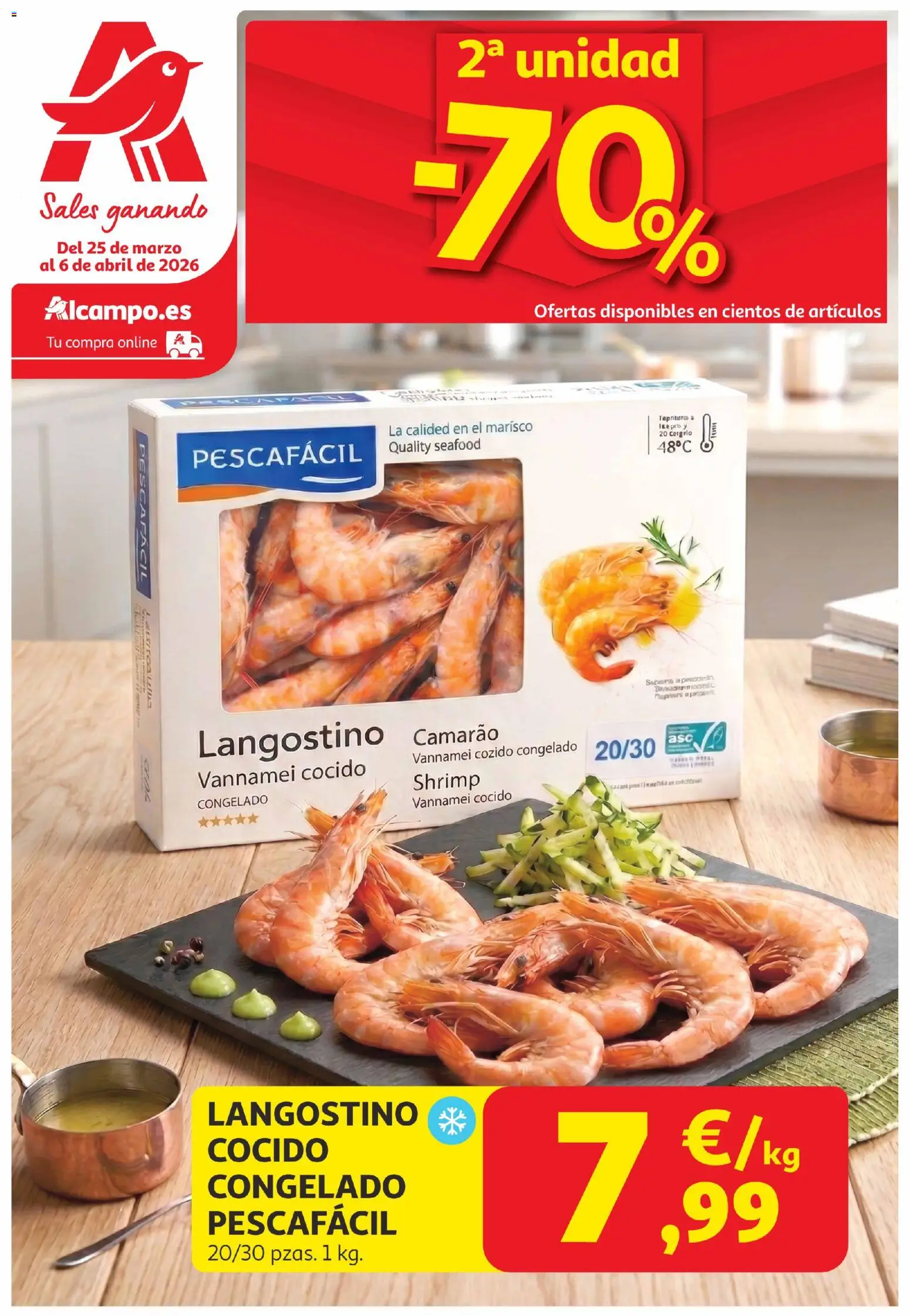 Alcampo  Canarias │ válido desde el 25.03.2026 | Página: 1 | Productos: Langostino