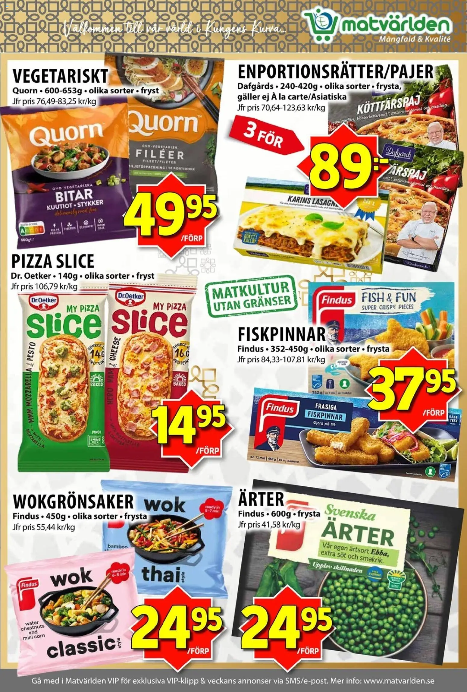 Matvärlden reklamblad aktuell från 12.01.2026 | Sida: 6 | Produkter: Galler, Pizza, Basilika, Pesto