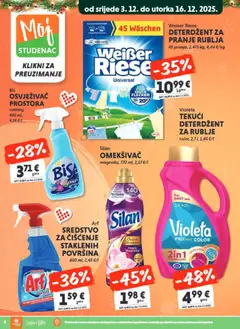 Moj Studenac Studenac - Pregled kataloga iz trgovine Studenac, vrijedi od 03.12.2025 | Stranica: 8 | Proizvodi: Deterdžent za pranje rublja, Omekšivač, Deterdžent, Arf