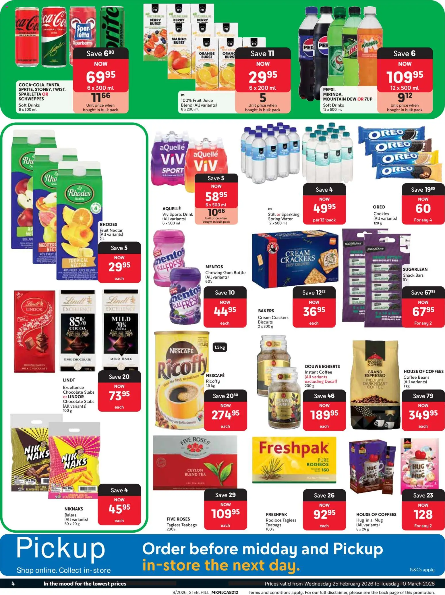 New Makro catalogue – valid from 25.02.2026 | Page: 4 | Products: Juice, Tea, Cream, Water