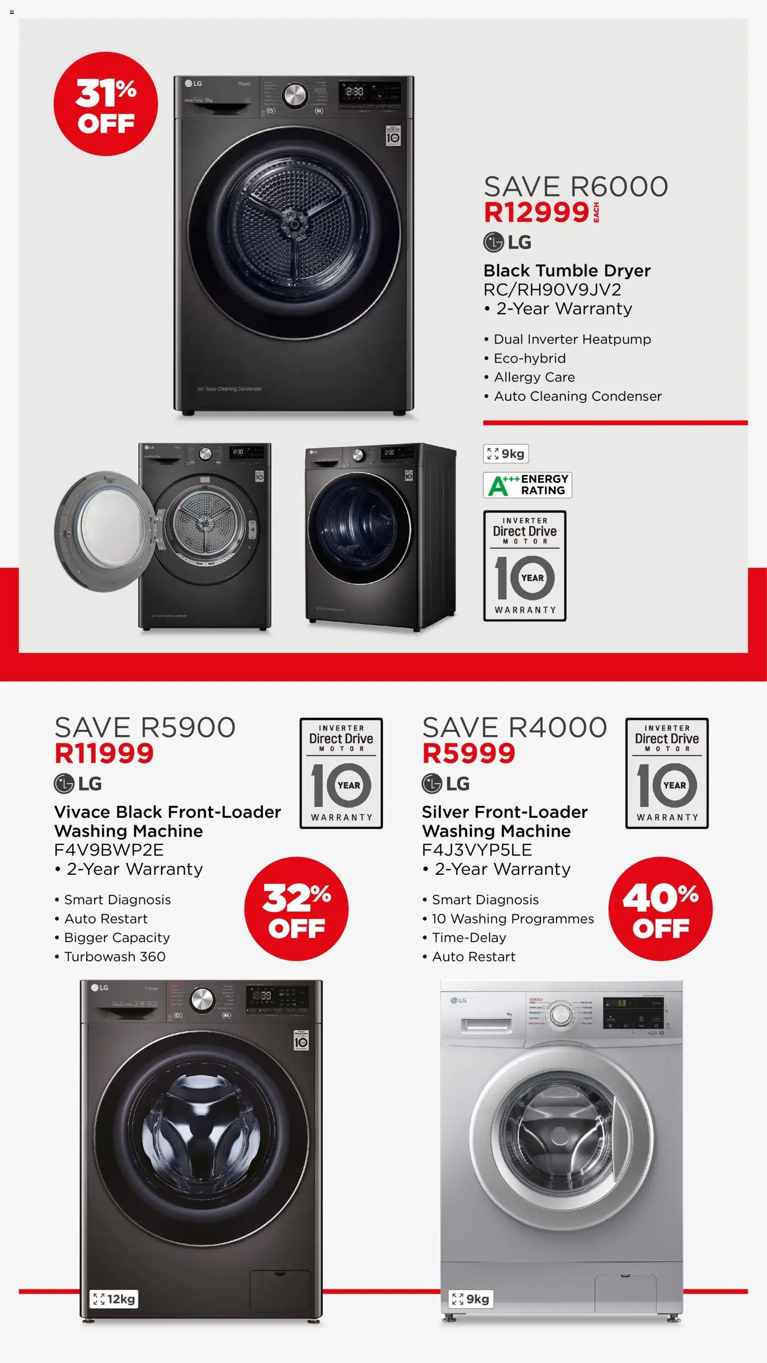 New House and Home catalogue – valid from 07.04.2026 | Page: 4 | Products: Washing machine, Dryer, Tumble dryer