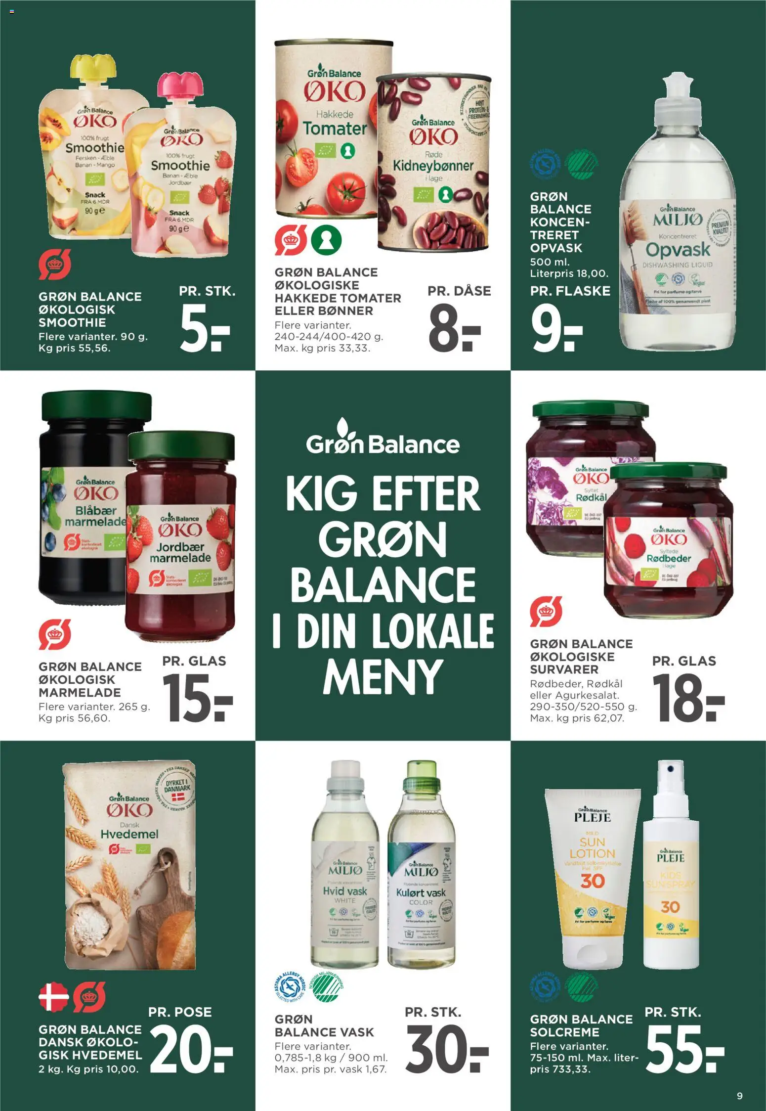 Meny tilbudsavis – gyldig fra 24.04.2026 | Side: 9 | Produkter: Blåbær, Tomater, Smoothie, Marmelade