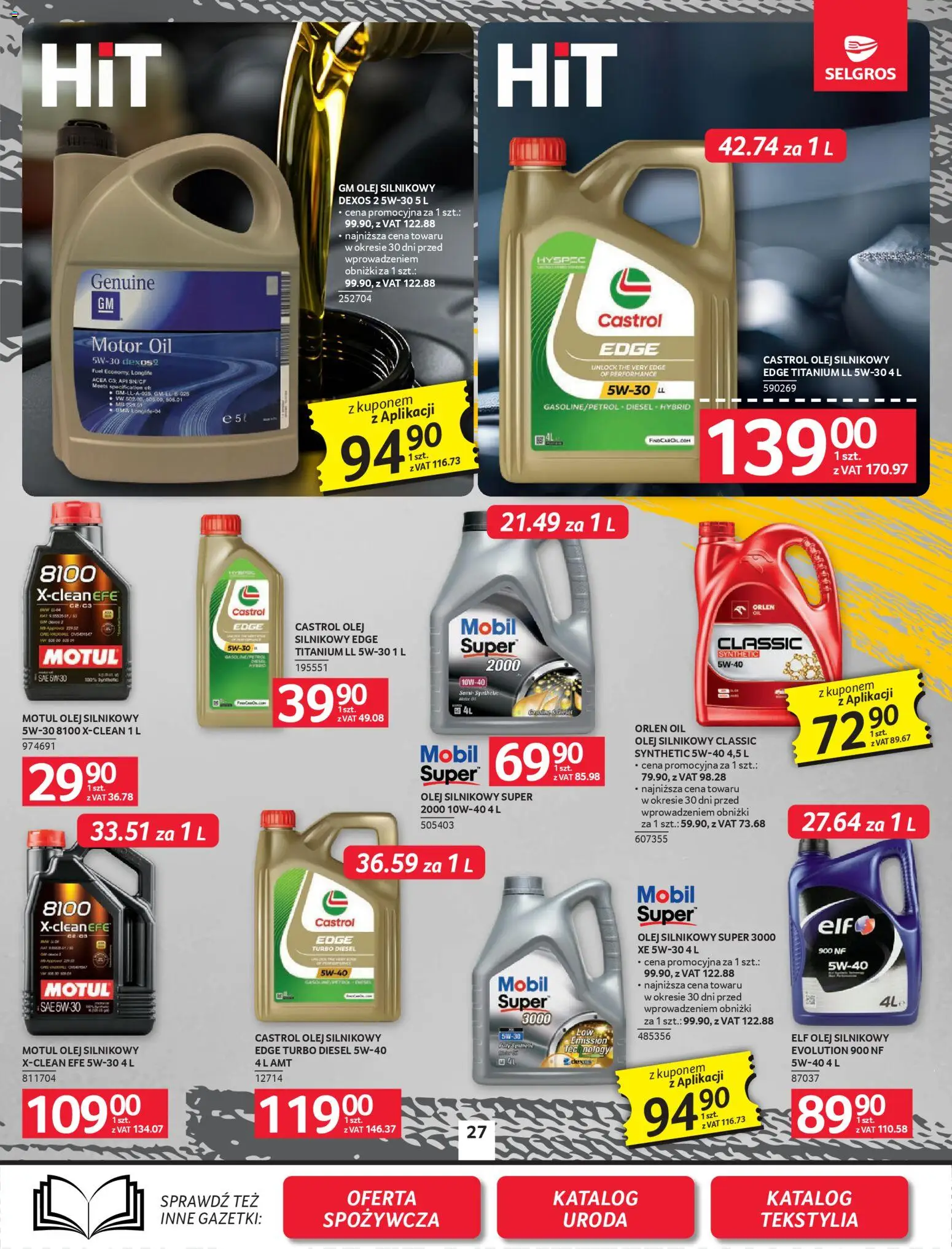 Selgros cash&carry gazetka - Oferta przemysłowa od 23.04.2026 | Strona: 29 | Produkty: Olej, Tekstylia