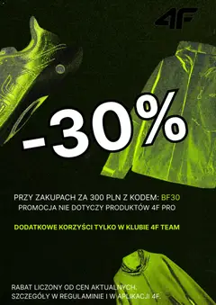 Pogląd oferty "4F Black Friday" - ważna od 25.11.2025