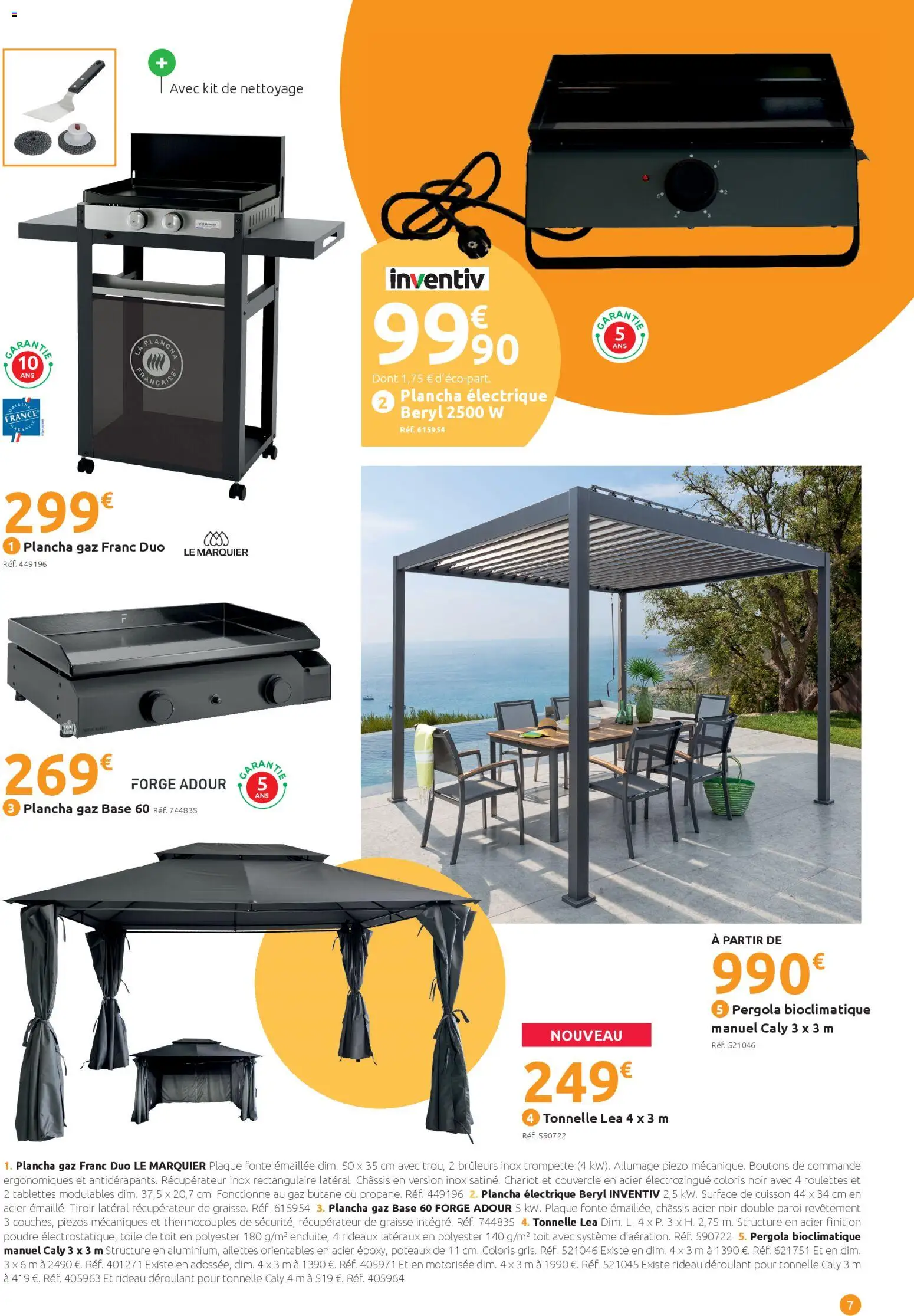 {H1} | Page: 7 | Produits: Plancha, Poudre, Tonnelle, Rideau