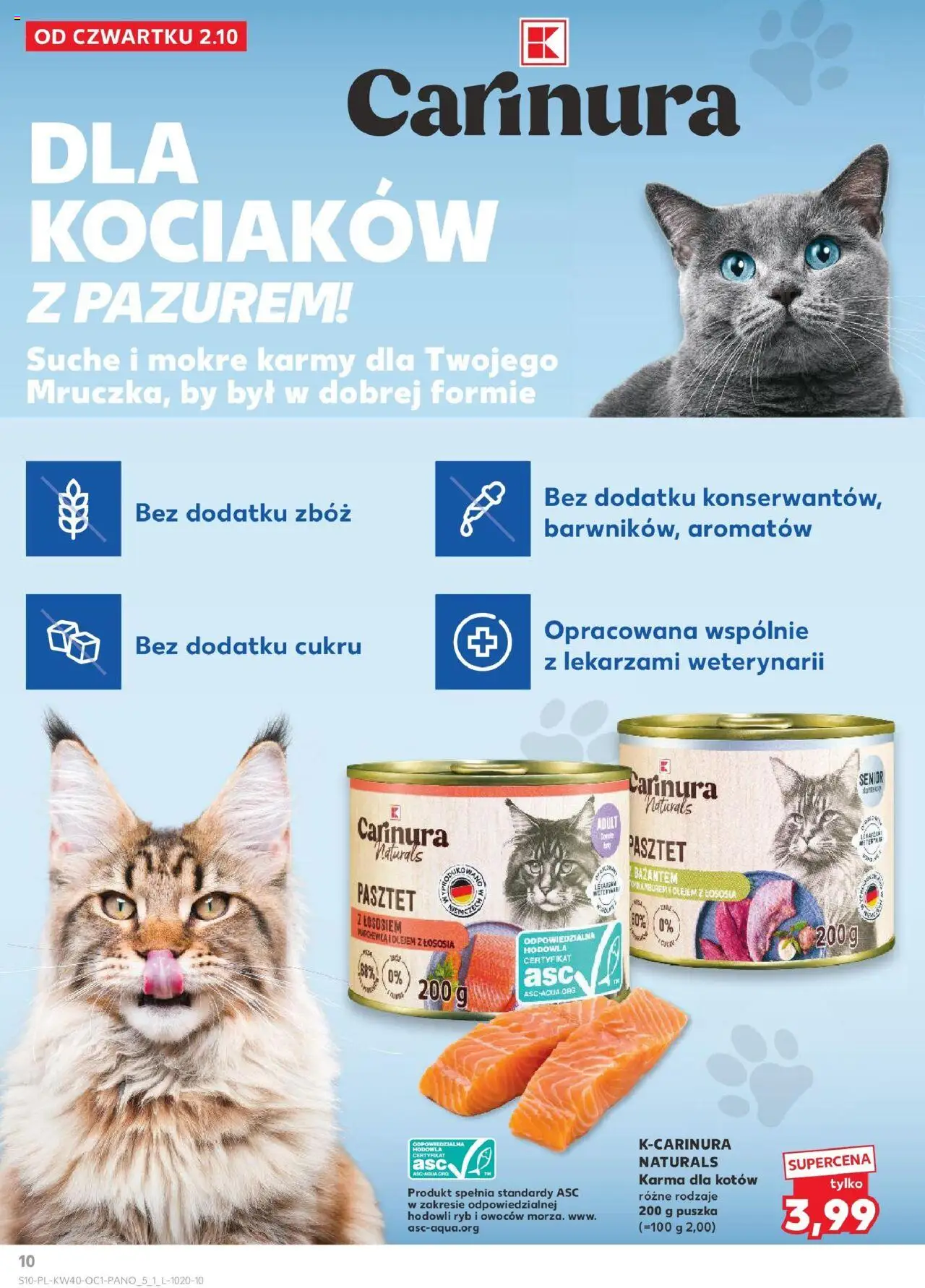 Kaufland gazetka - Zwierzęta od 02.10.2025 | Strona: 10 | Produkty: Karma dla kotów