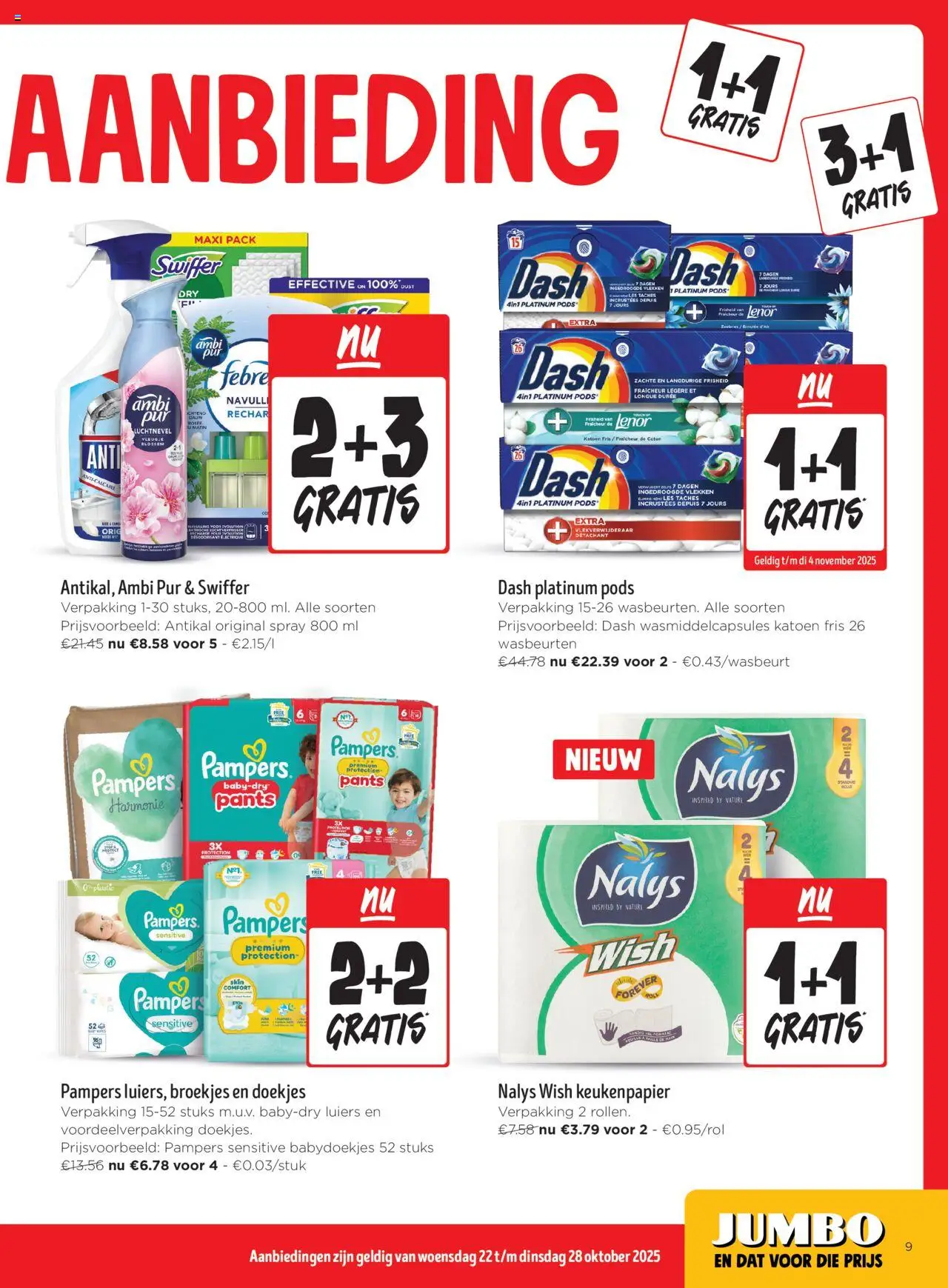 {H1} | Pagina: 9 | Producten: Pampers, Babydoekjes, Keukenpapier