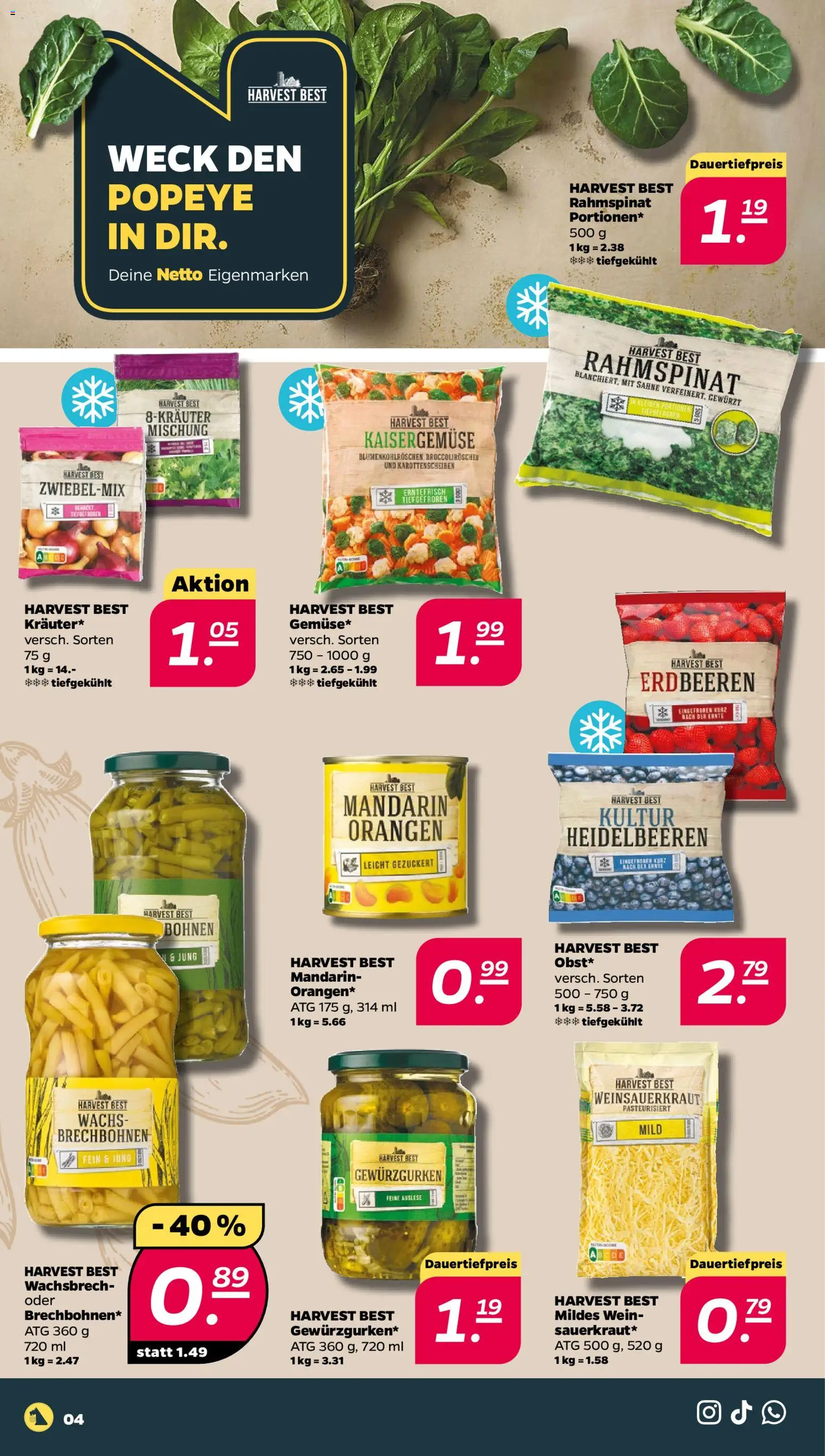Netto Prospekt 	 – gültig ab 12.01.2026 | Seite: 4 | Produkte: Orangen, Heidelbeeren, Erdbeeren, Sahne