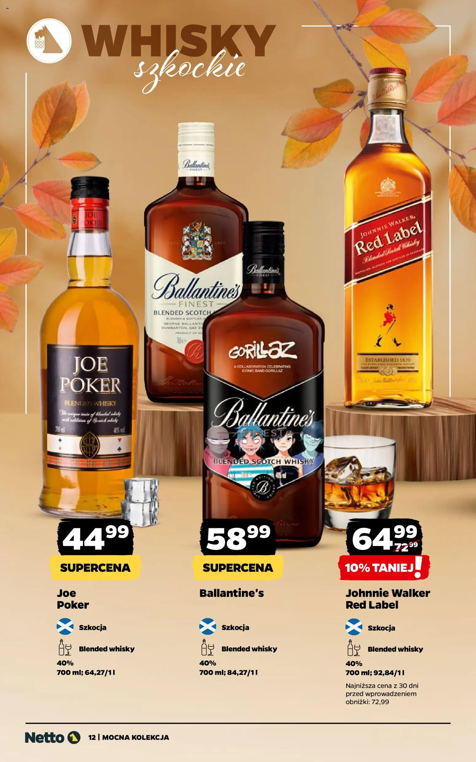Netto gazetka - Alkohole mocne od 27.10.2025 | Strona: 12 | Produkty: Red label, Whisky