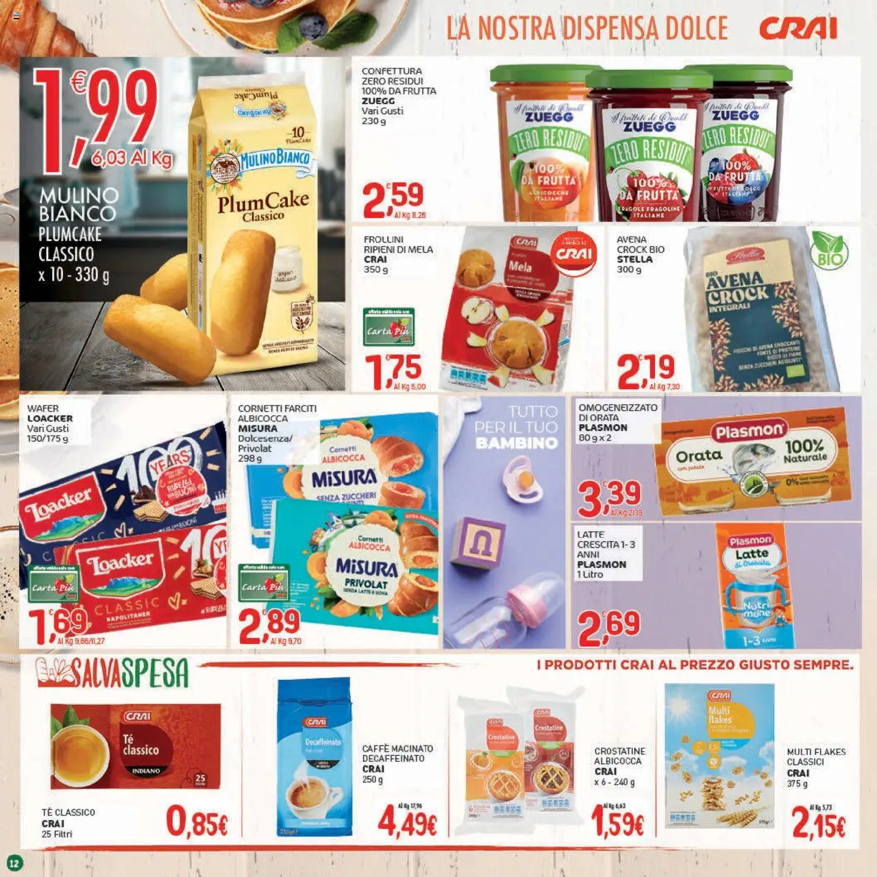 Volantino CRAI del 07.08.2025 | Pagina: 12 | Prodotti: Tè, Albicocche, Frollini, Macinato