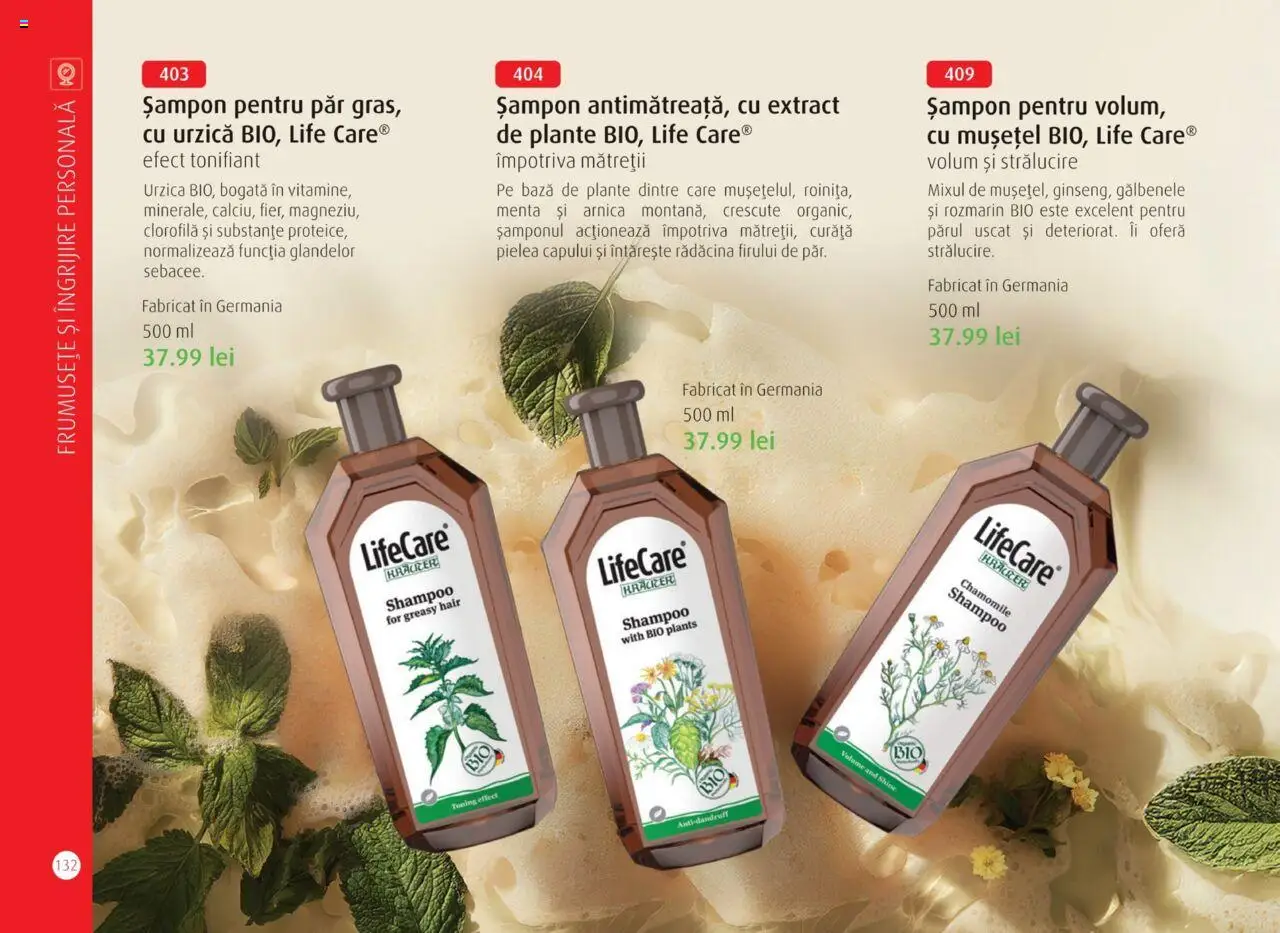 Life Care catalog - Aprilie/Octombrie – valabil de la 01.04.2025 | Pagină: 134 | Produse: Şerit ödül, Șampon