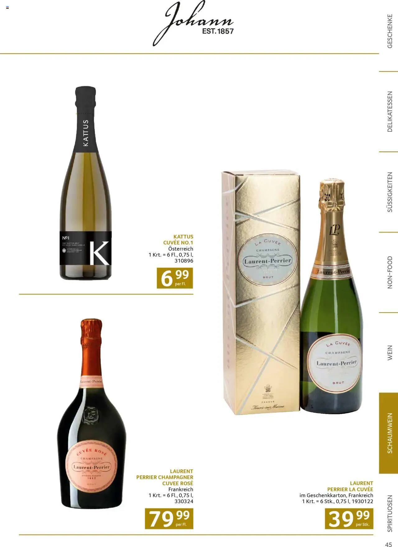 Transgourmet Weihnachtskatalog 2025 gültig ab 13.10.2025 | Seite: 45 | Produkte: Süßigkeiten, Wein