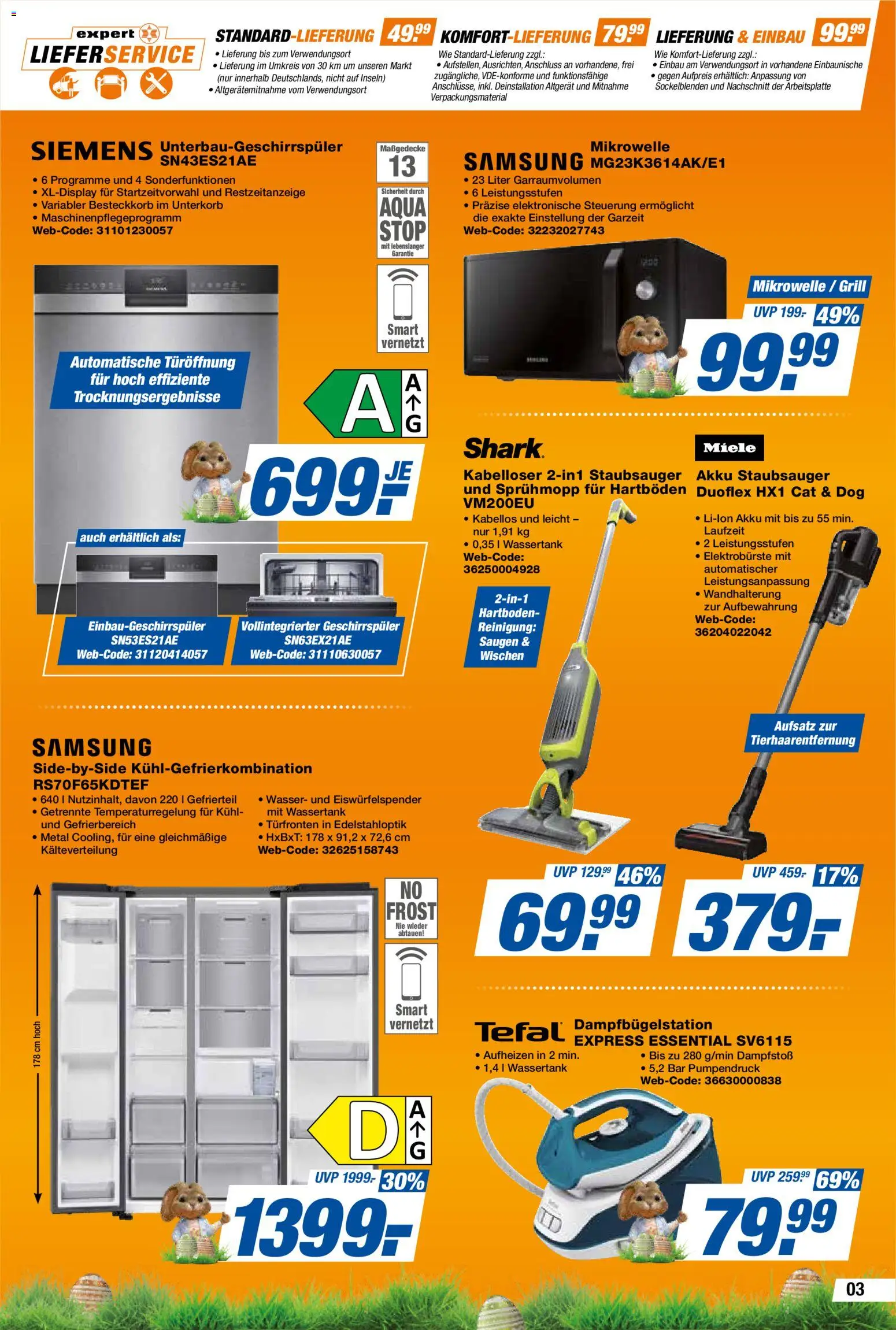 Expert Prospekt 	 – gültig ab 03.04.2026 | Seite: 3 | Produkte: Miele, Grill, Samsung, Wasser
