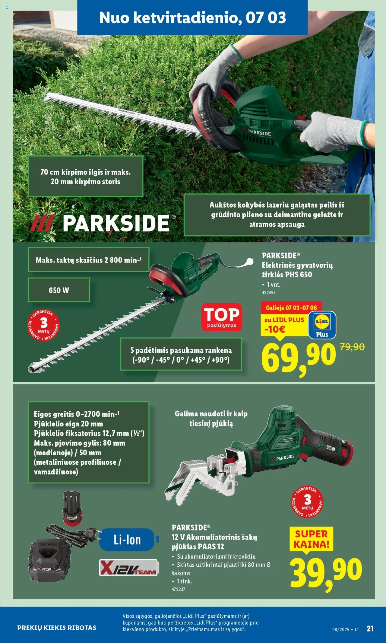 LIDL leidinys - Ne maisto prekių pasiūlymai│galioja nuo 30.06.2025 | Puslapis: 21