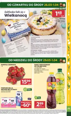 Pogląd oferty "Stokrotka gazetka" - ważna od 26.03.2026 | Strona: 7 | Produkty: Twaróg półtłusty, Sos karmelowy, Papryka, Podpaski