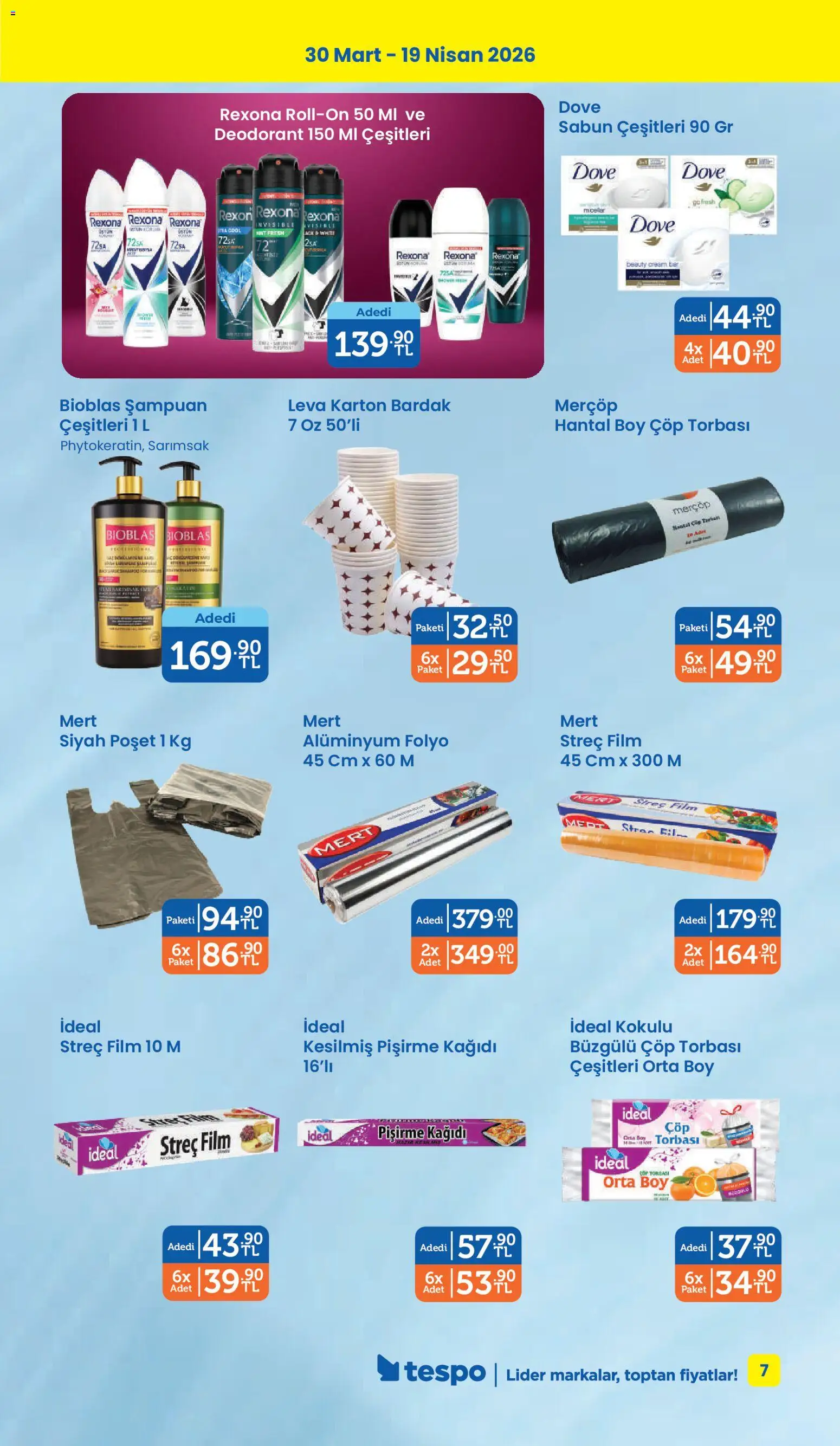 Tespo Katalog - 30.03.2026 tarihinden itibaren geçerlidir | Sayfa: 7 | Ürünler: Sabun, Deodorant, Zselatin, Sarımsak