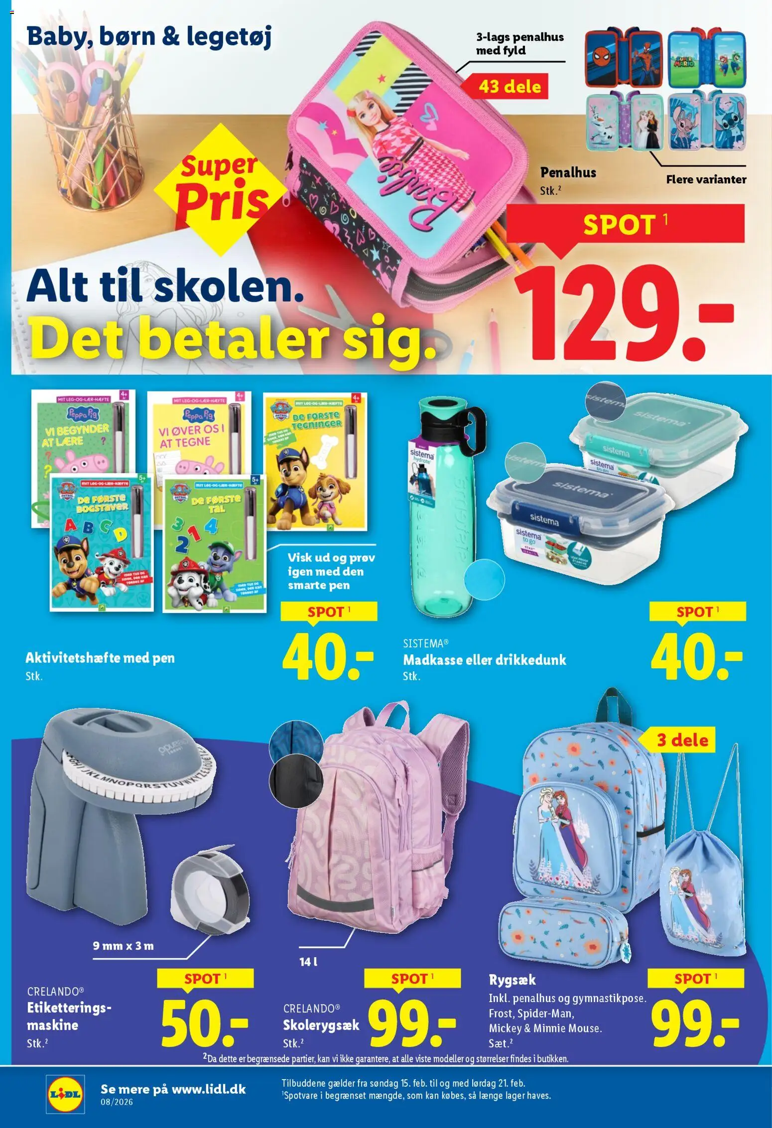 Lidl tilbudsavis – gyldig fra 16.02.2026 | Side: 16 | Produkter: Rygsæk, Søm