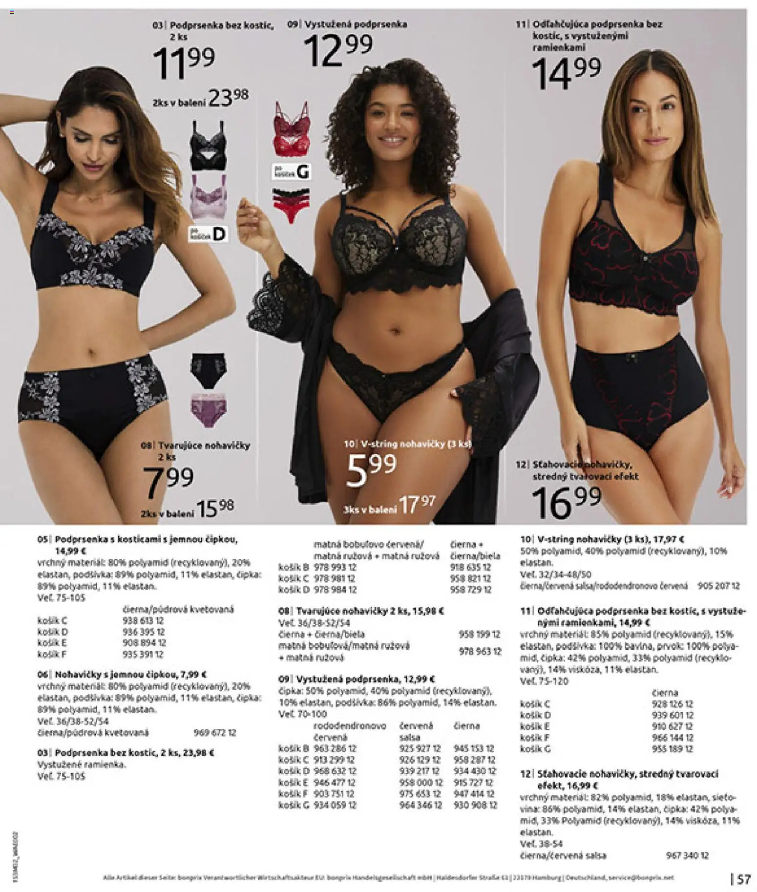 Nové Bonprix akcie – leták je platný od 20.02.2026 | Strana: 59 | Produkty: Nohavičky, Podprsenka