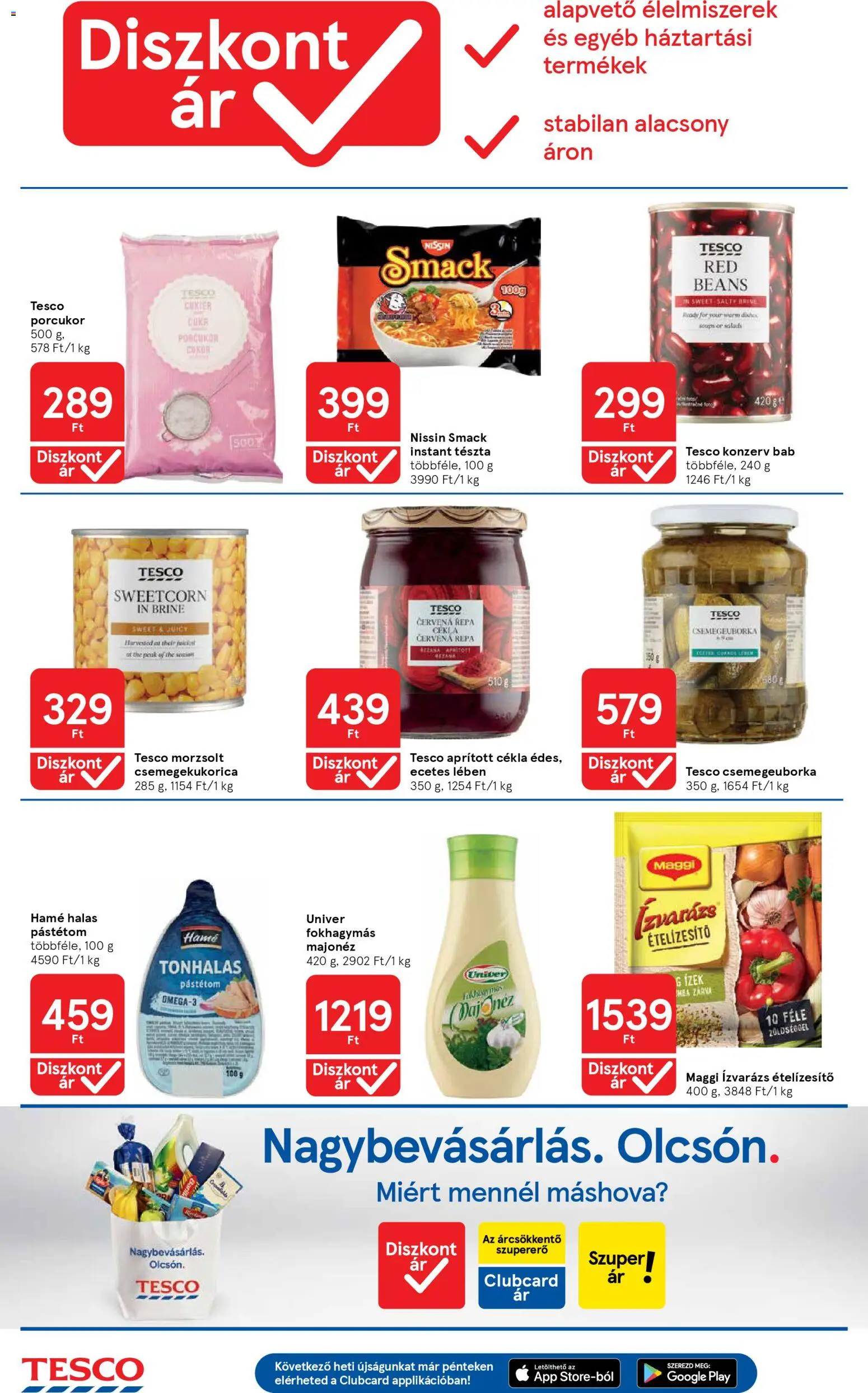 Tesco akciós ujság - amely érvényes a következő dátumtól: 12.03.2026 | Oldal: 8 | Termékek: Porcukor, Maggi, Tészta, Ételízesítő