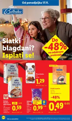 Belbake Pšenično bijelo brašno, 1 kg, Oštro ili glatko Tip 400 ili 550, Vrijedi do nedjelje 23.11. - Pregled kataloga iz trgovine Lidl, vrijedi od 17.11.2025 | Stranica: 12