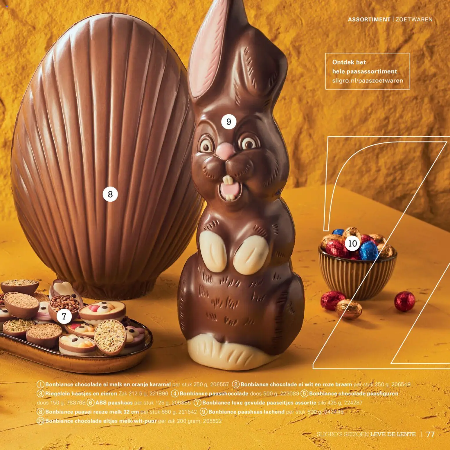 {H1} | Pagina: 77 | Producten: Melk, Eieren, Chocolade, Zak