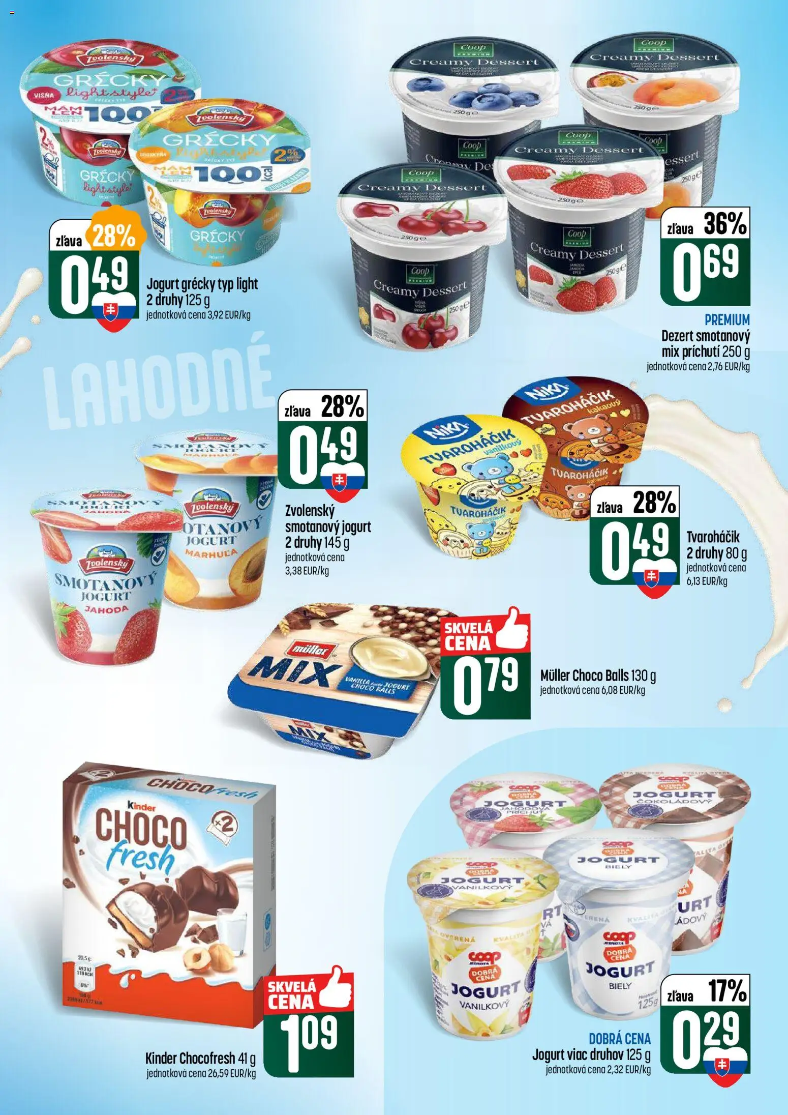 Nové COOP Jednota akcie – leták je platný od 12.02.2026 | Strana: 21 | Produkty: Jogurt, Kinder