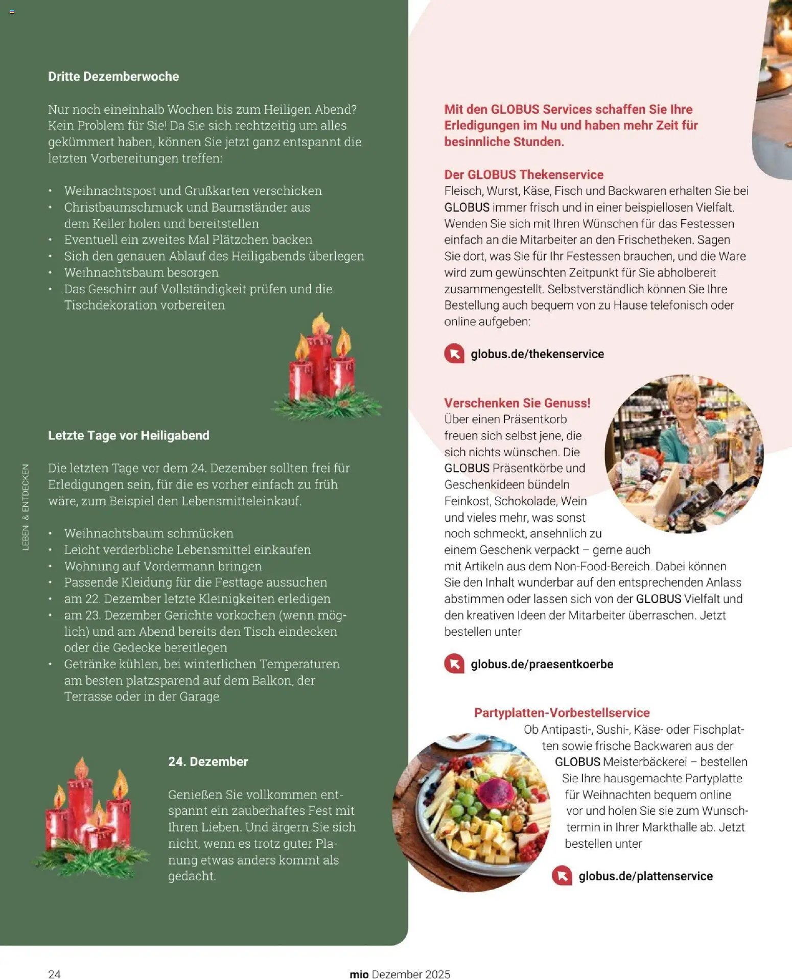 Globus Mio Magazin – gültig ab 01.12.2025 | Seite: 24 | Produkte: Käse, Tisch, Fisch, Wein