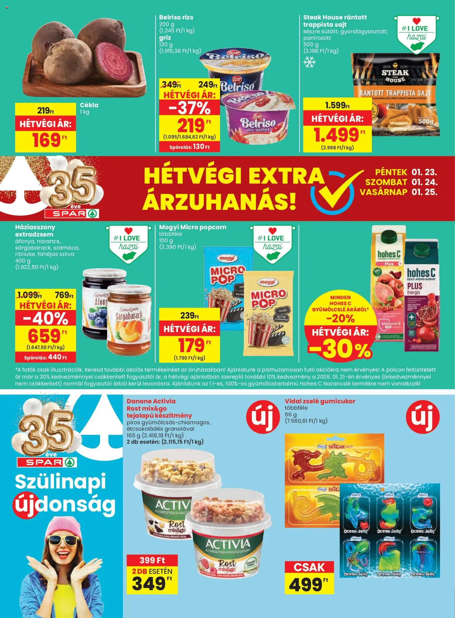 Spar akciós ujság - amely érvényes a következő dátumtól: 22.01.2026 | Oldal: 20 | Termékek: Cékla, Gumicukor, Szilva, Rizs